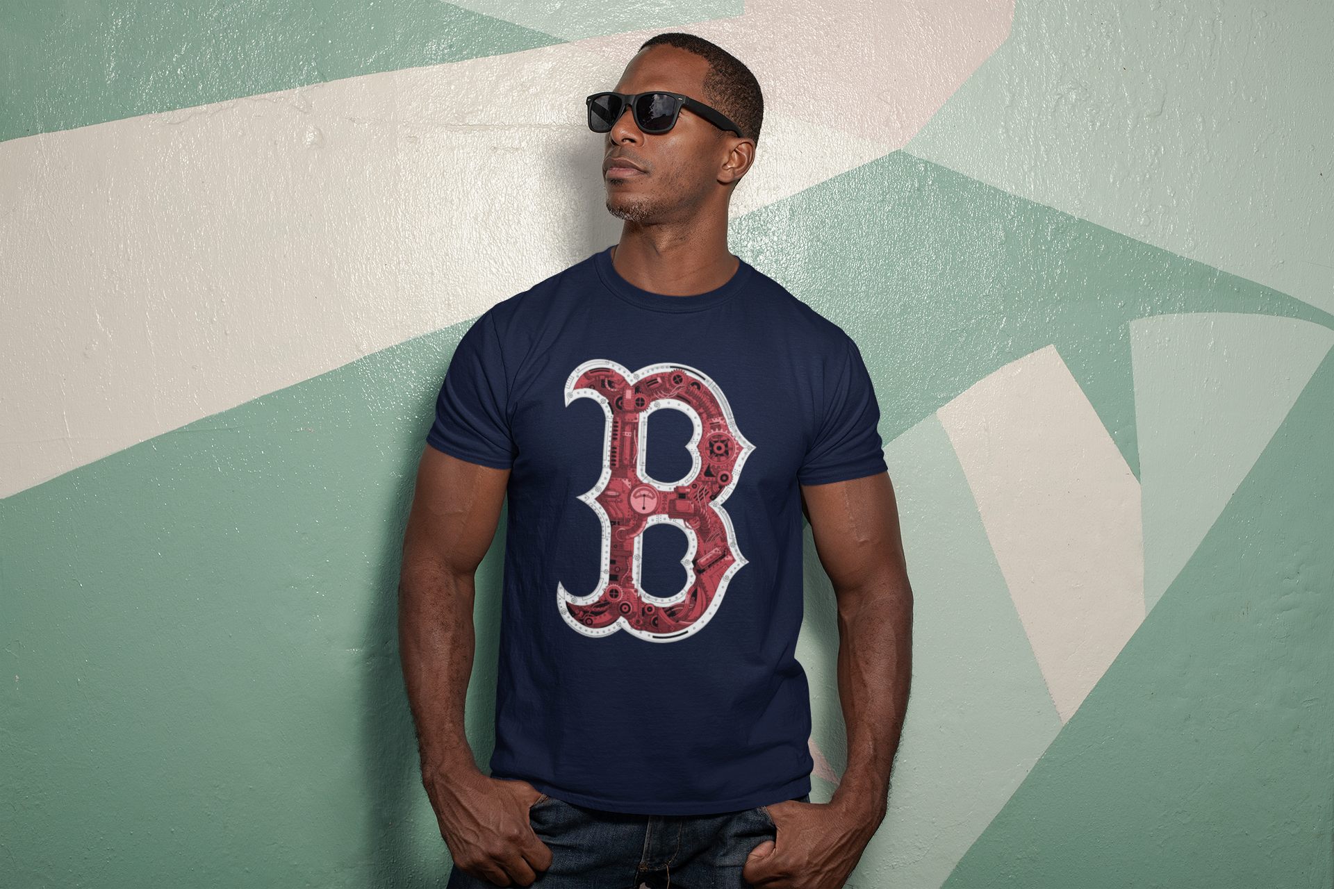 Boston Steampunk Baseball Men's T-Shirt