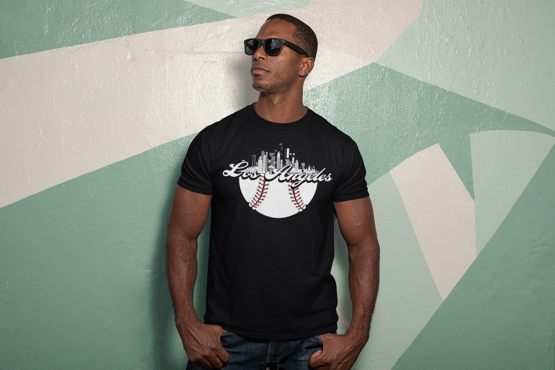 Los Angeles Baseball Skyline Classic Men's T-Shirt