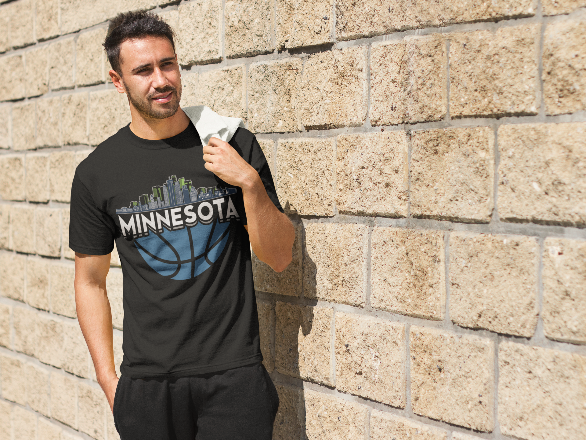 Minnesota Basketball Skyline Men's T-Shirt