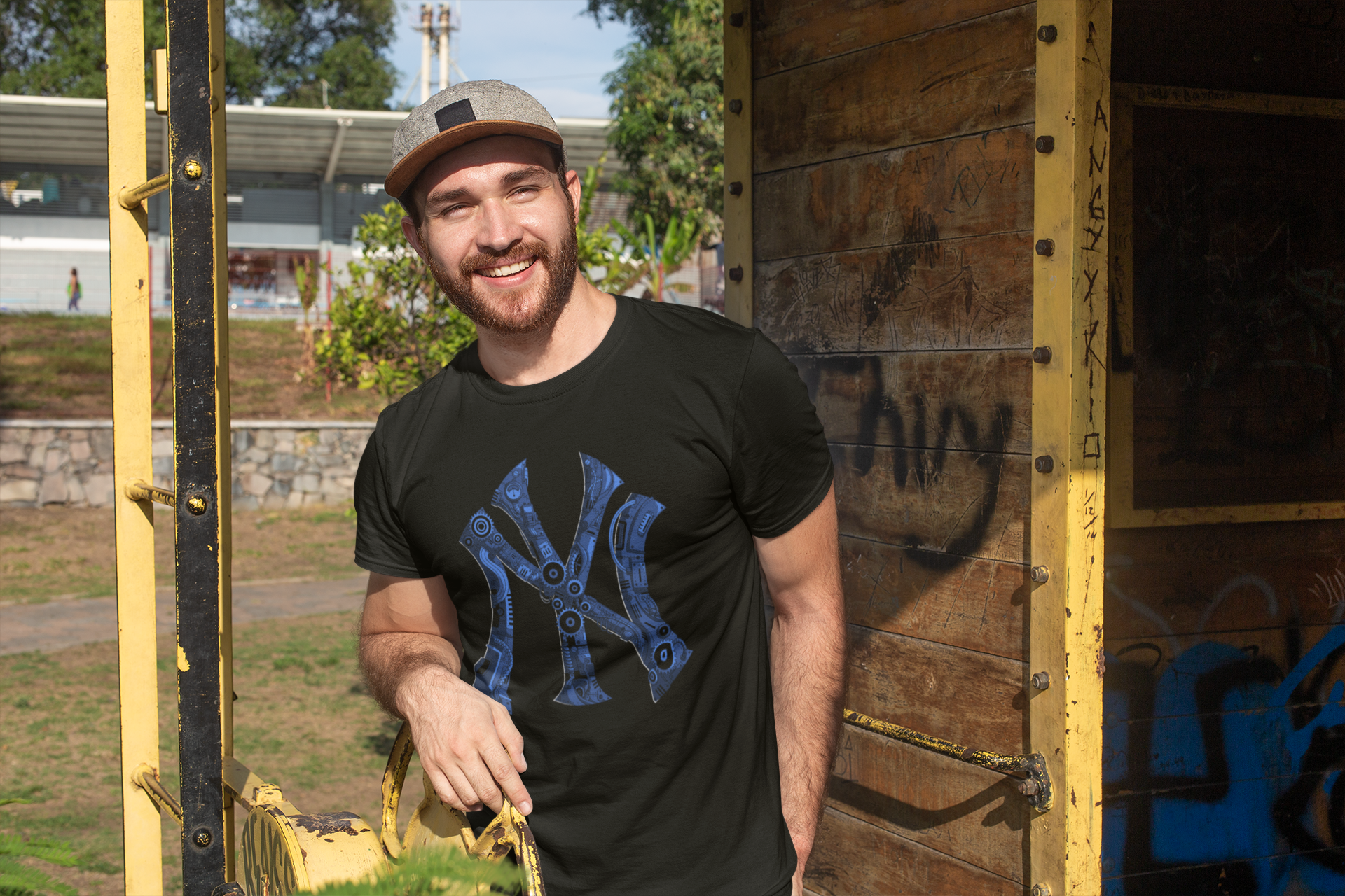 New York Steampunk Baseball Men's T-Shirt