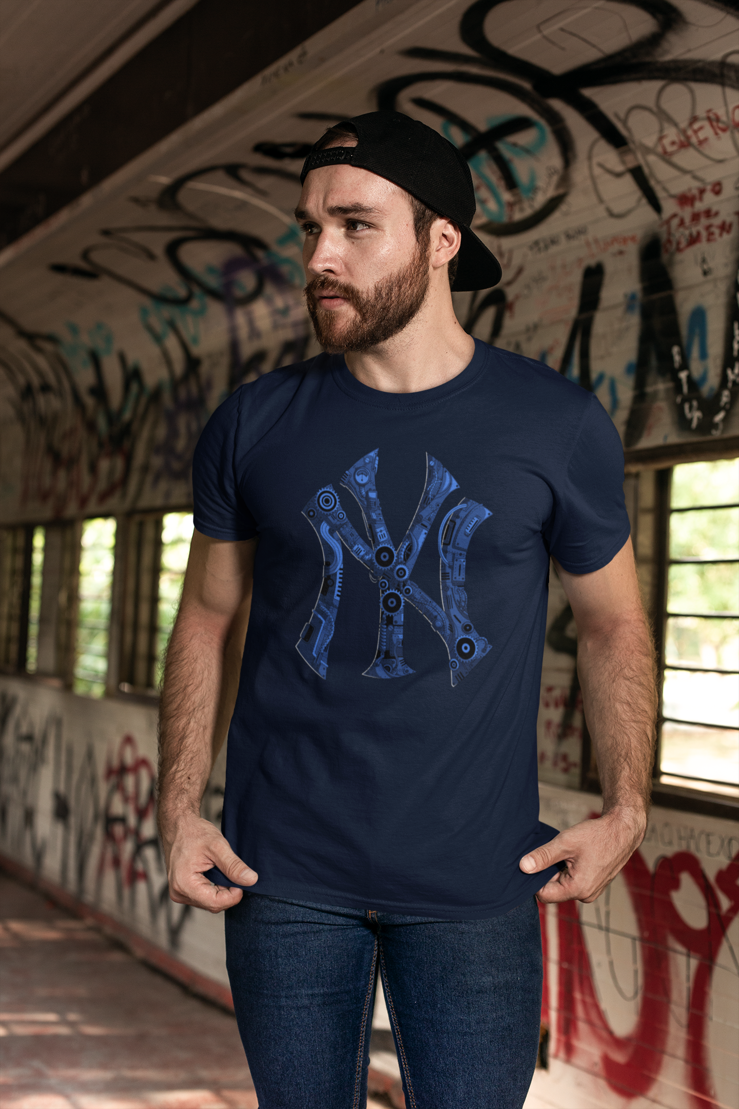New York Steampunk Baseball Men's T-Shirt