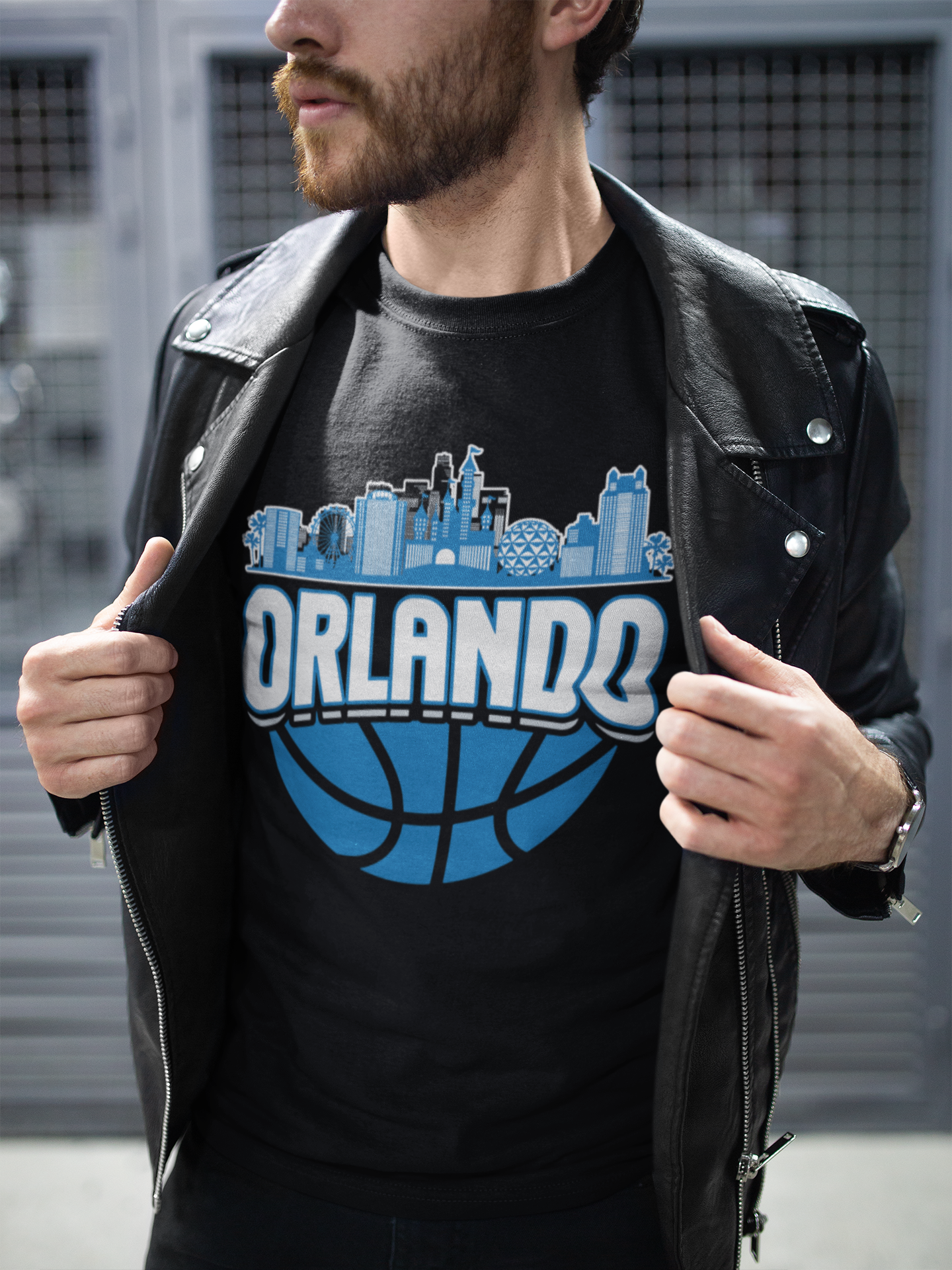 Orlando Basketball Skyline Men's T-Shirt