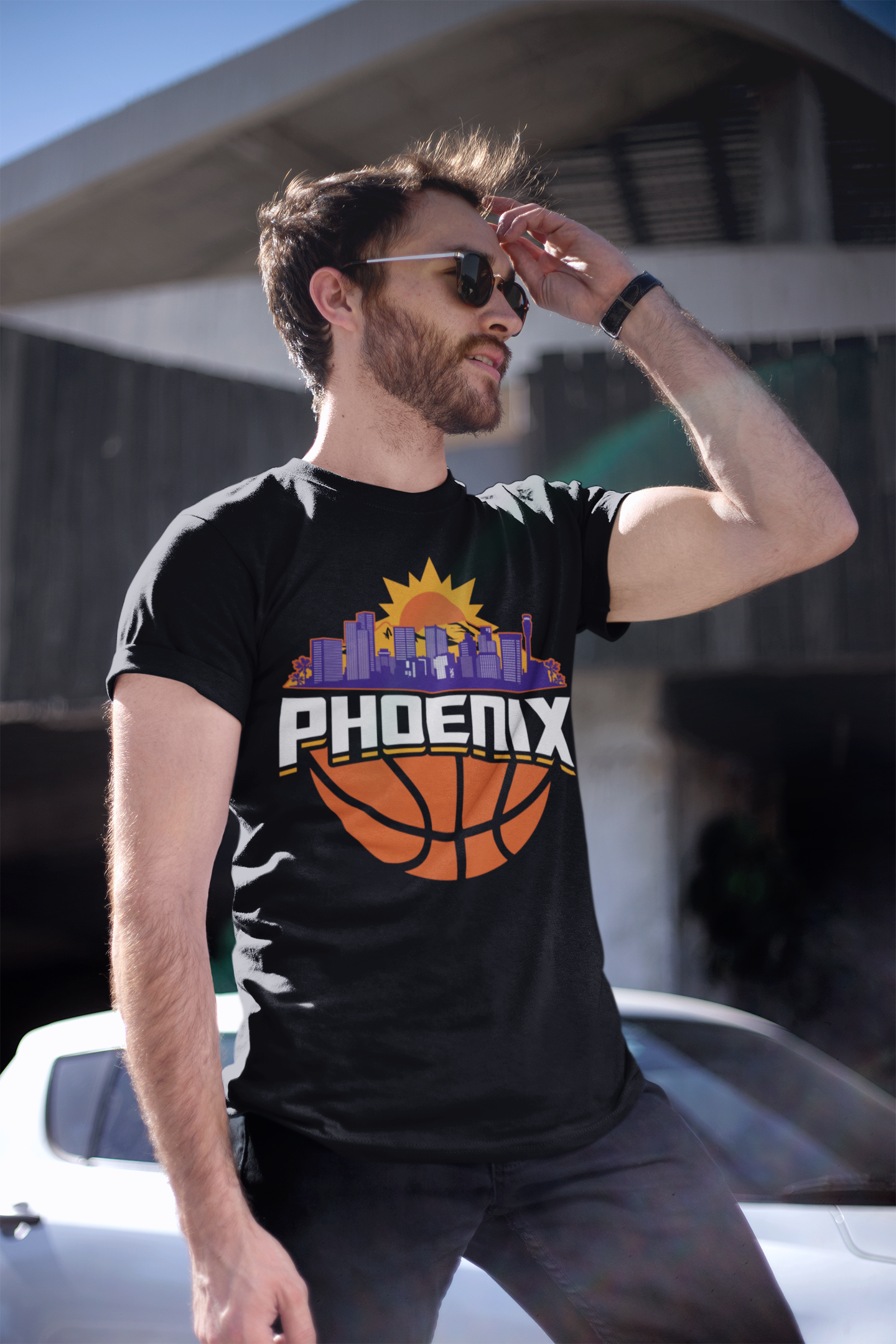 Phoenix Basketball Skyline Men's T-Shirt