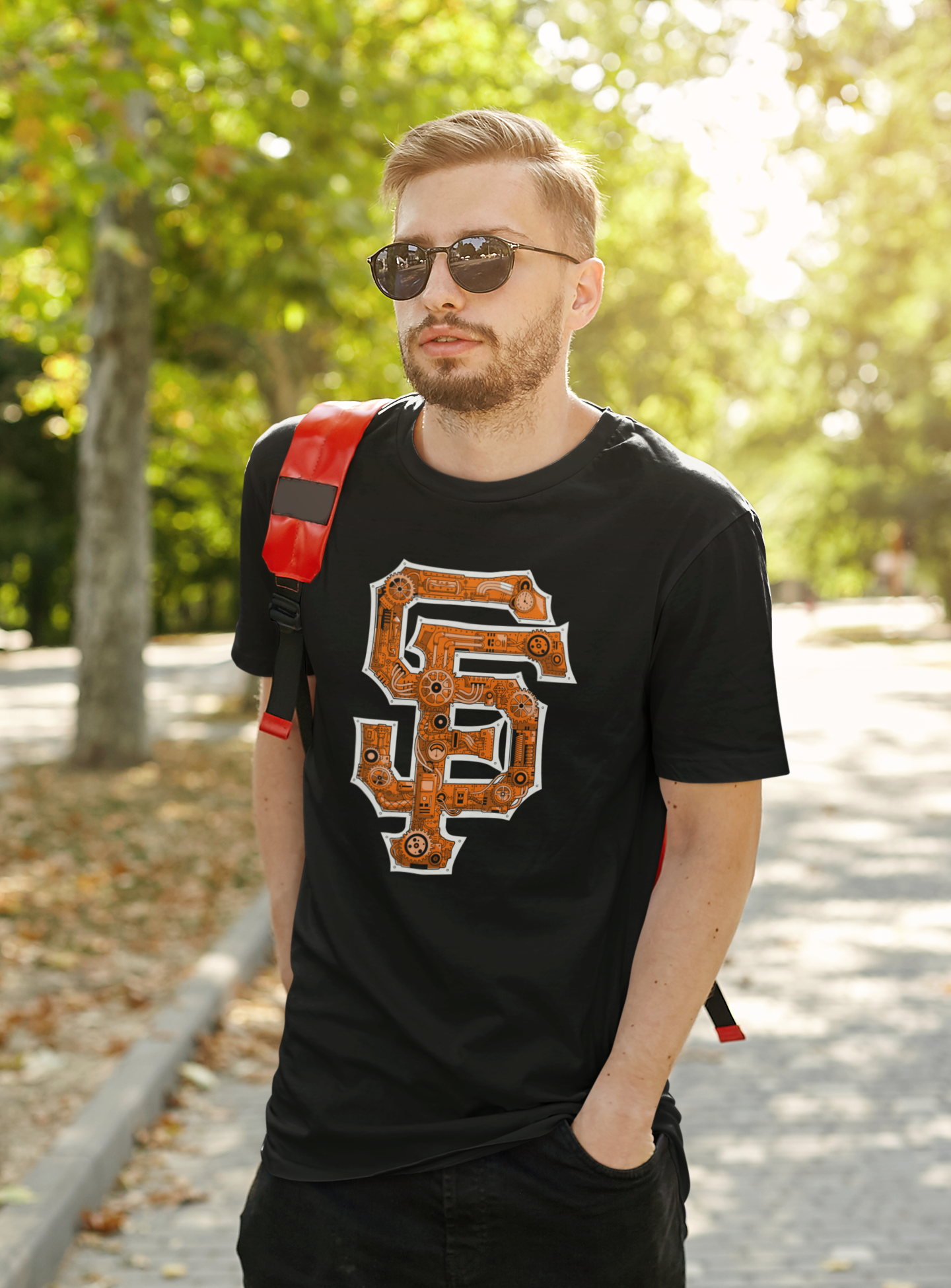 San Francisco Steampunk Baseball Men's T-Shirt