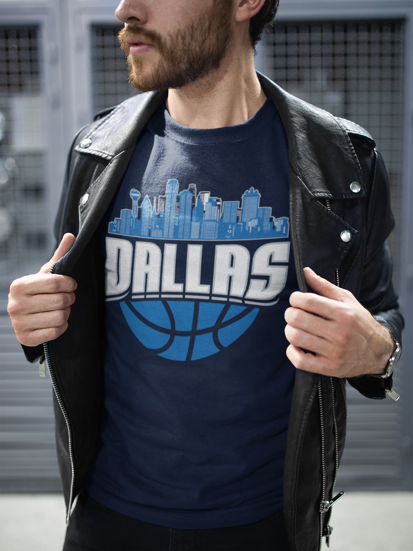 Dallas Basketball Skyline Men's T-Shirt