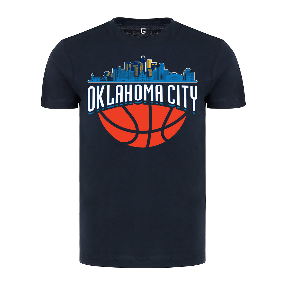 Oklahoma City Basketball Skyline Men's T-Shirt