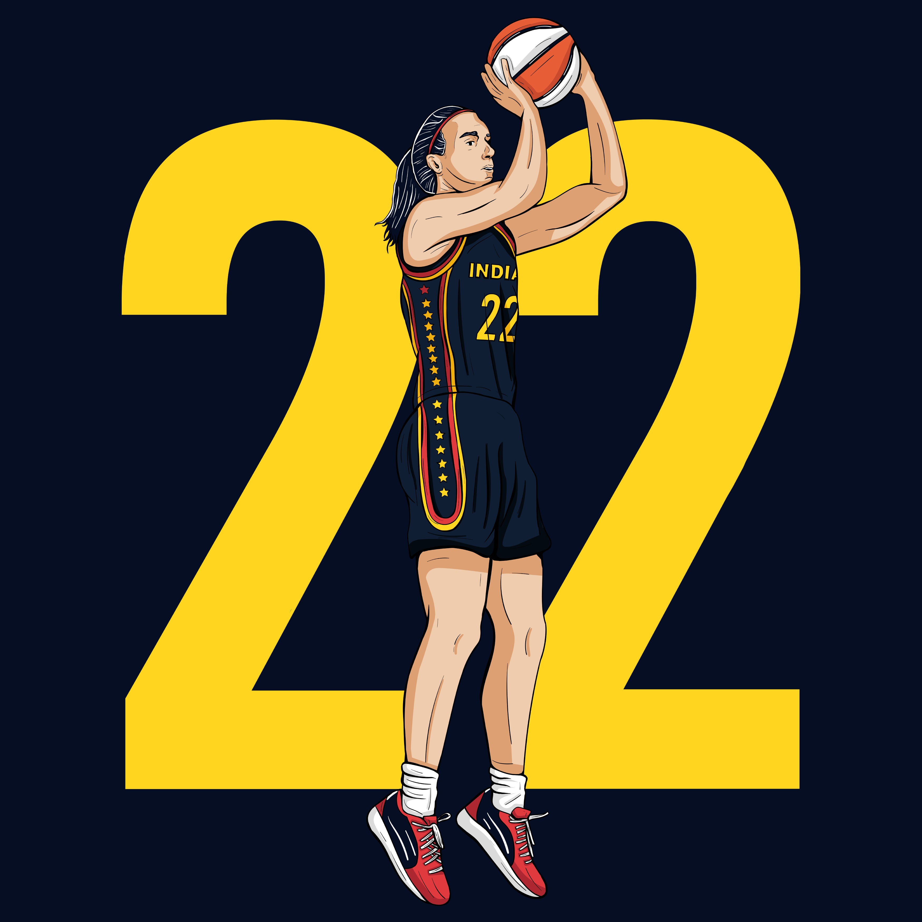 Caitlin Indiana Player #22 Basketball Men's Women's T-Shirt