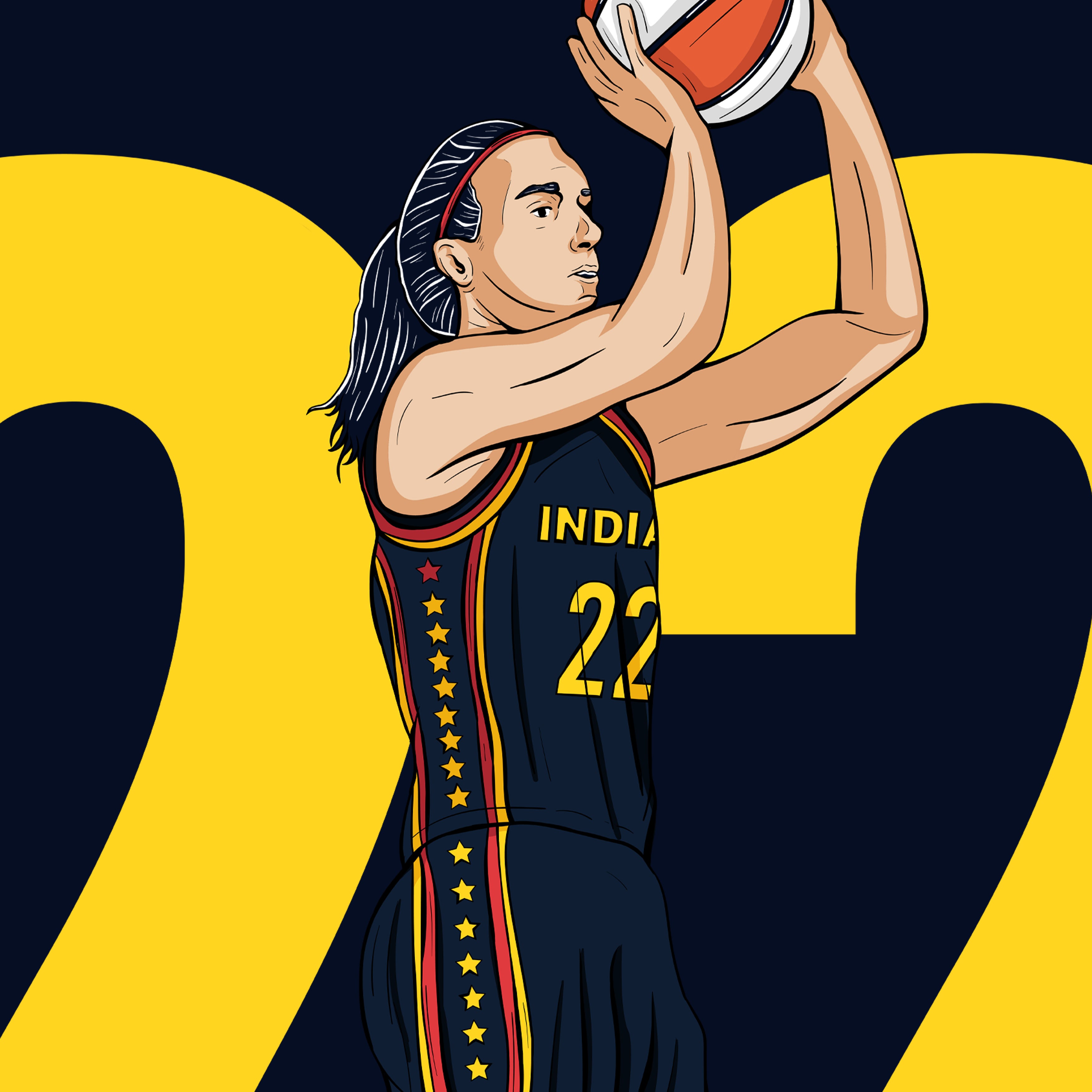 Caitlin Indiana Player #22 Basketball Men's Women's T-Shirt