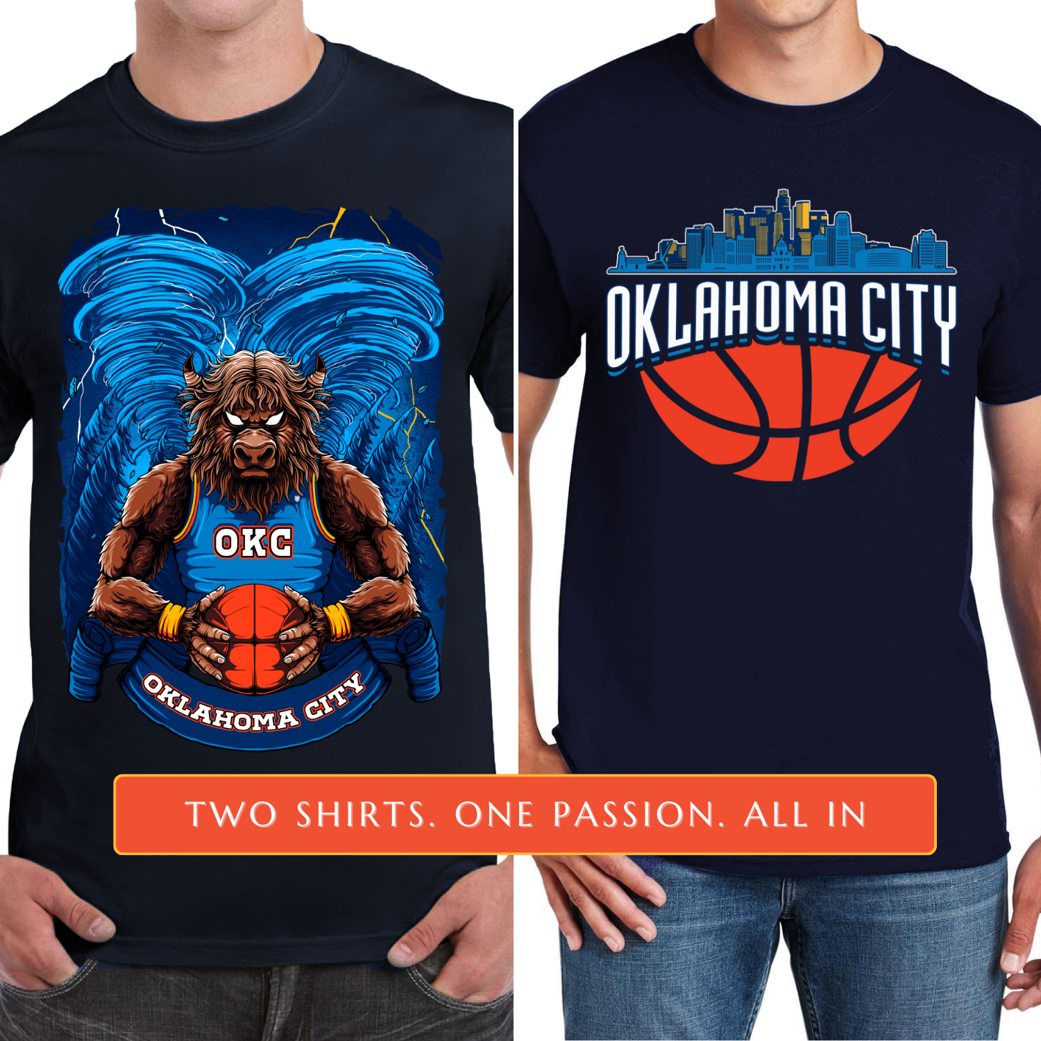 Oklahoma City Basketball 2-Pack Shirt Bundle