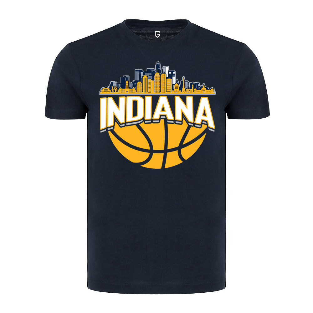 Indiana Basketball Skyline Men's T-Shirt