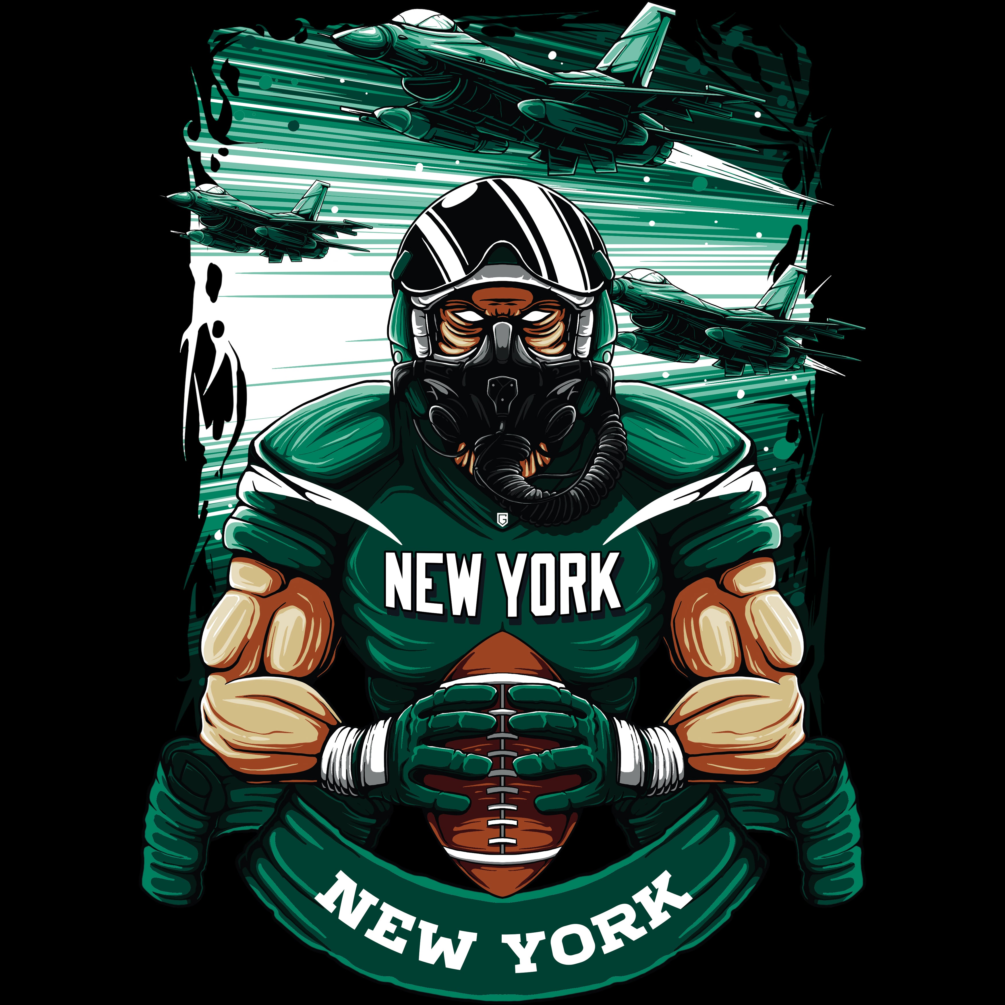 New York F-16 Football Hoodies