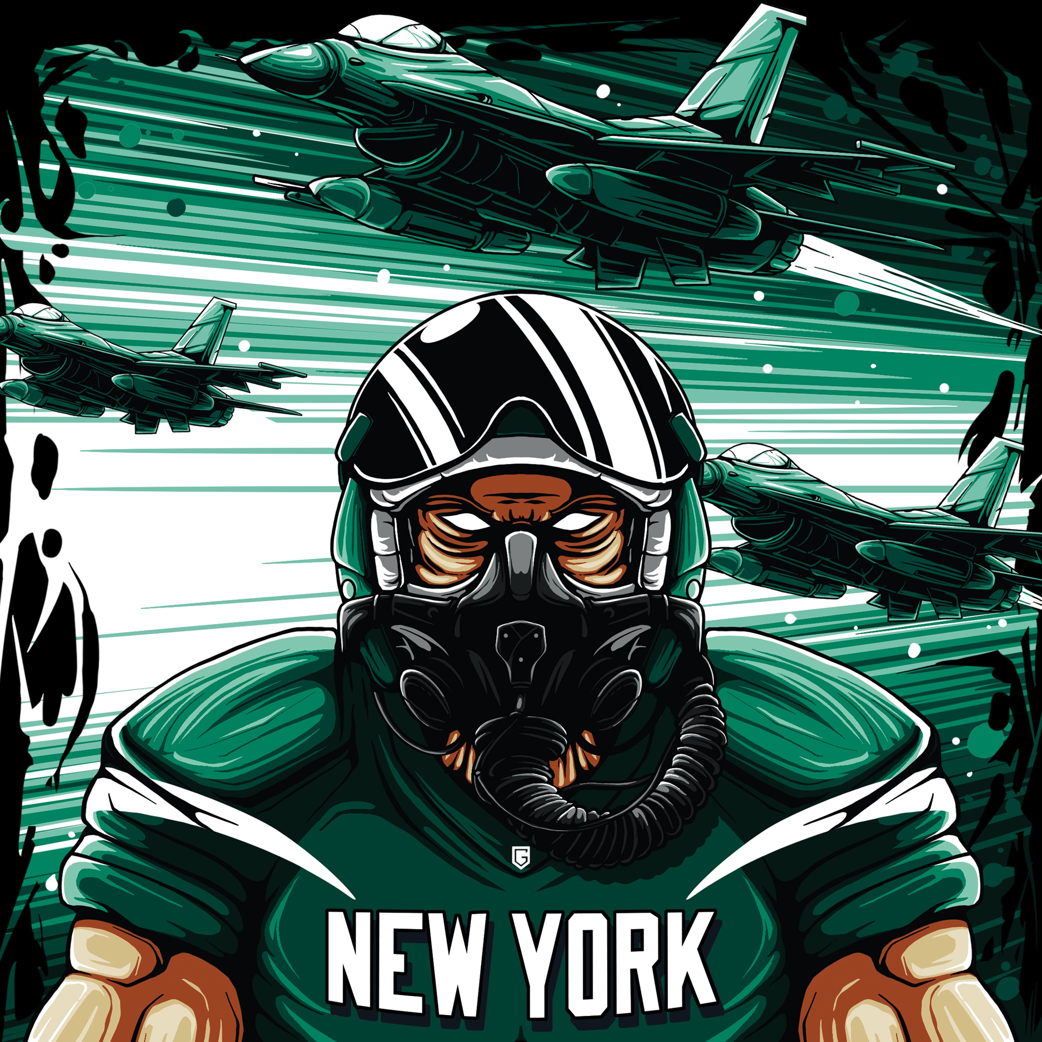 New York F-16 Football Hoodies