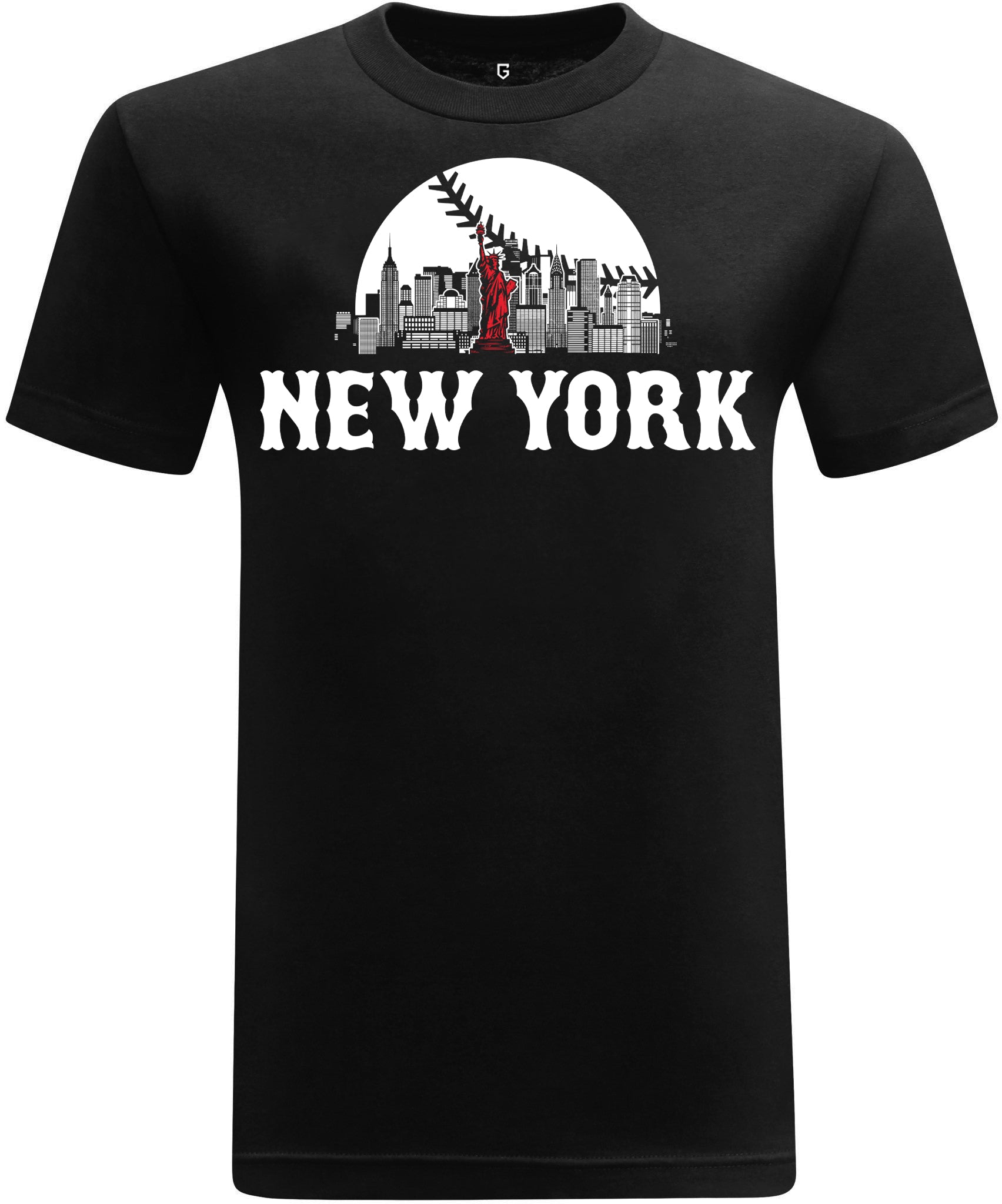 New York Baseball Skyline Sunset Men's T-Shirt