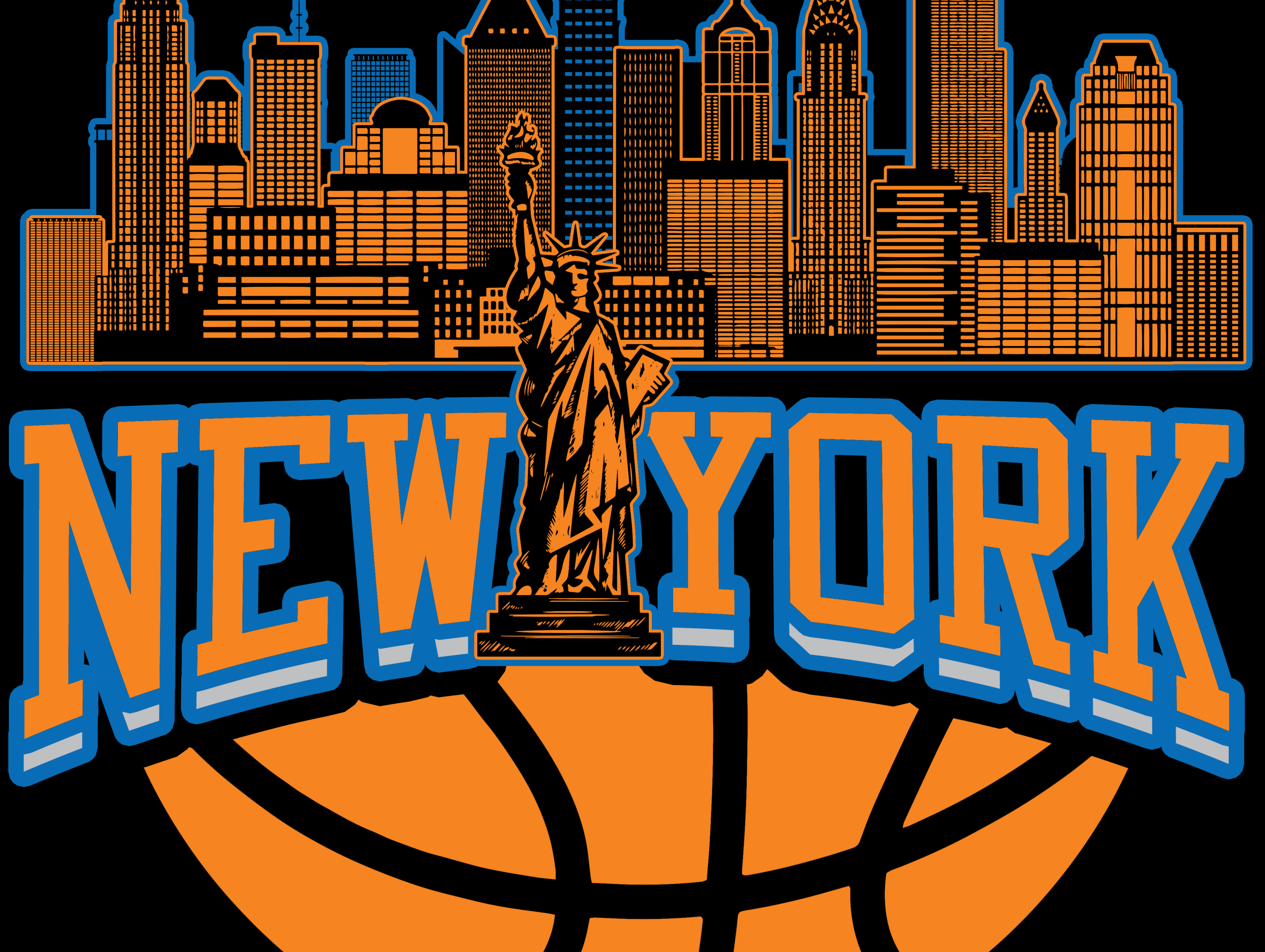 New York Basketball Skyline Hoodie