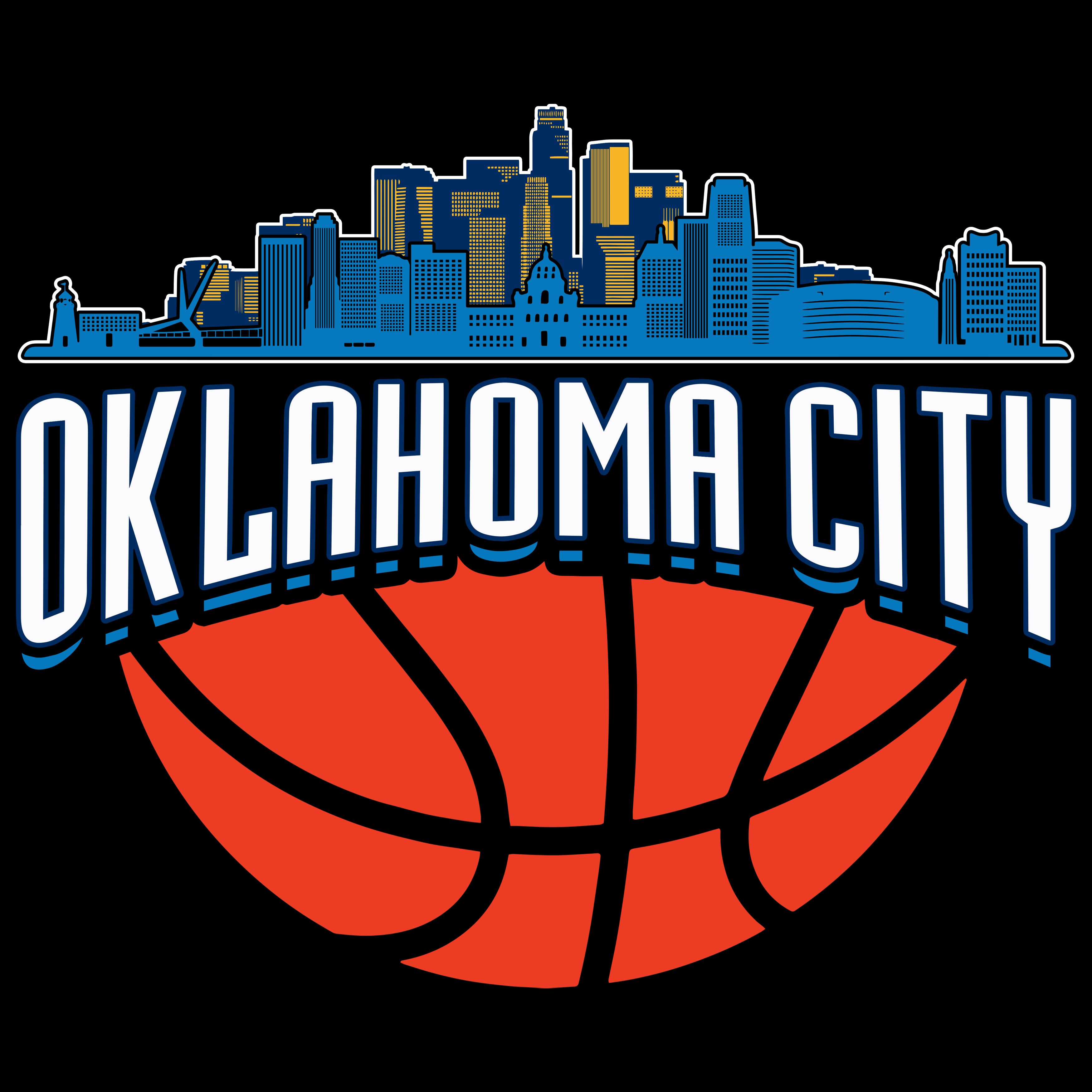 Oklahoma City Basketball Skyline Men's T-Shirt