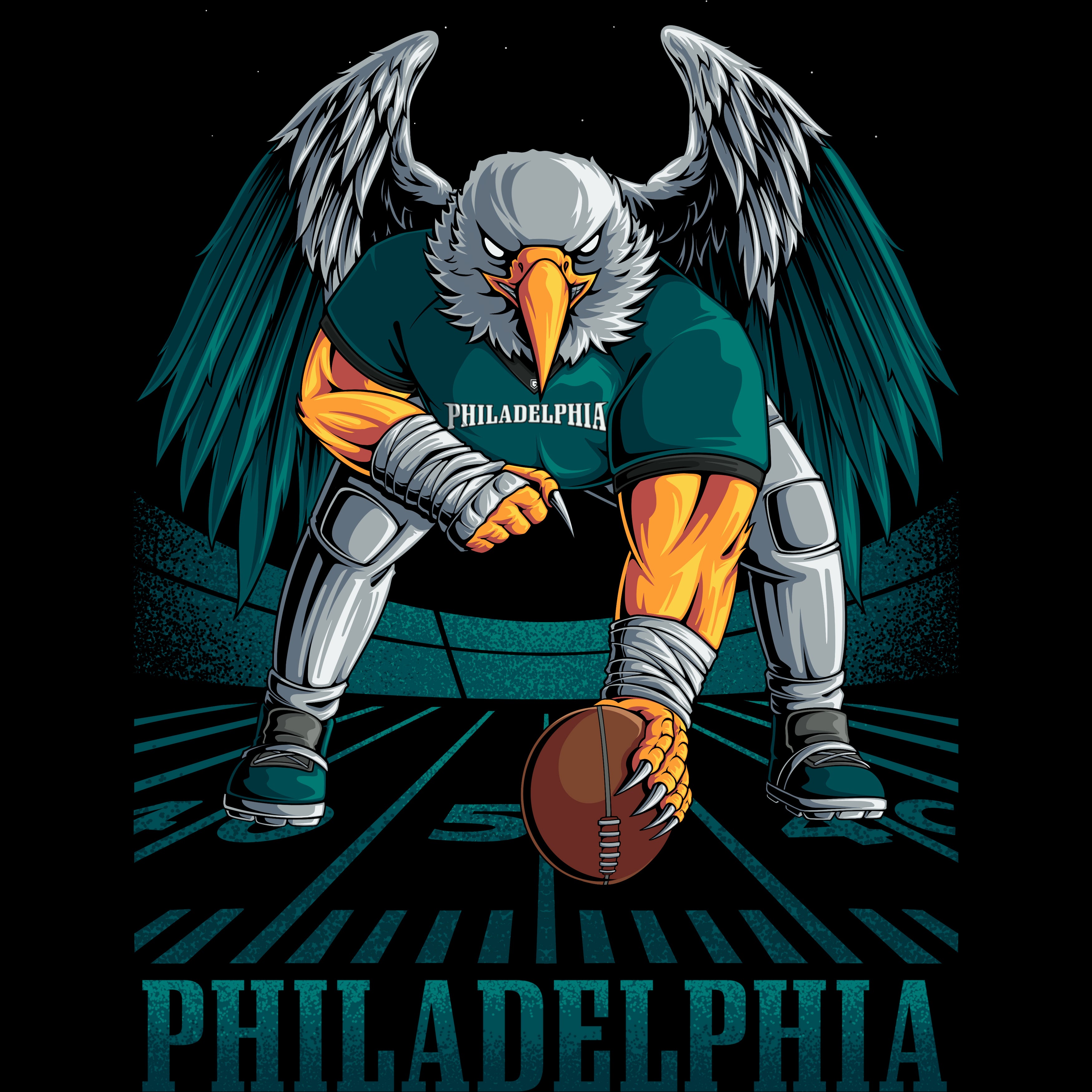 Philadelphia Football Snap Men's Graphic Hoodie