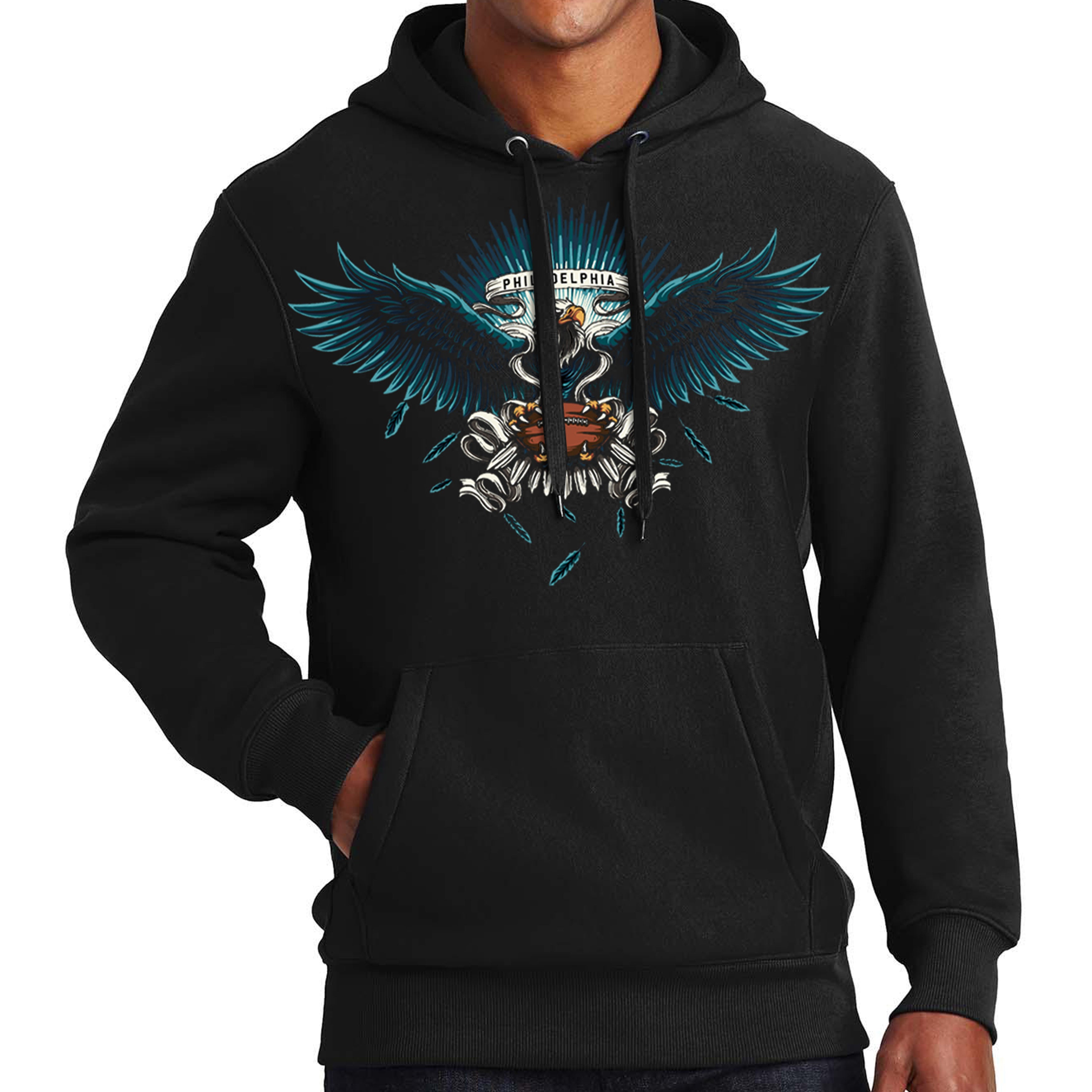 Philadelphia Football Wingspan Men's Graphic Hoodie