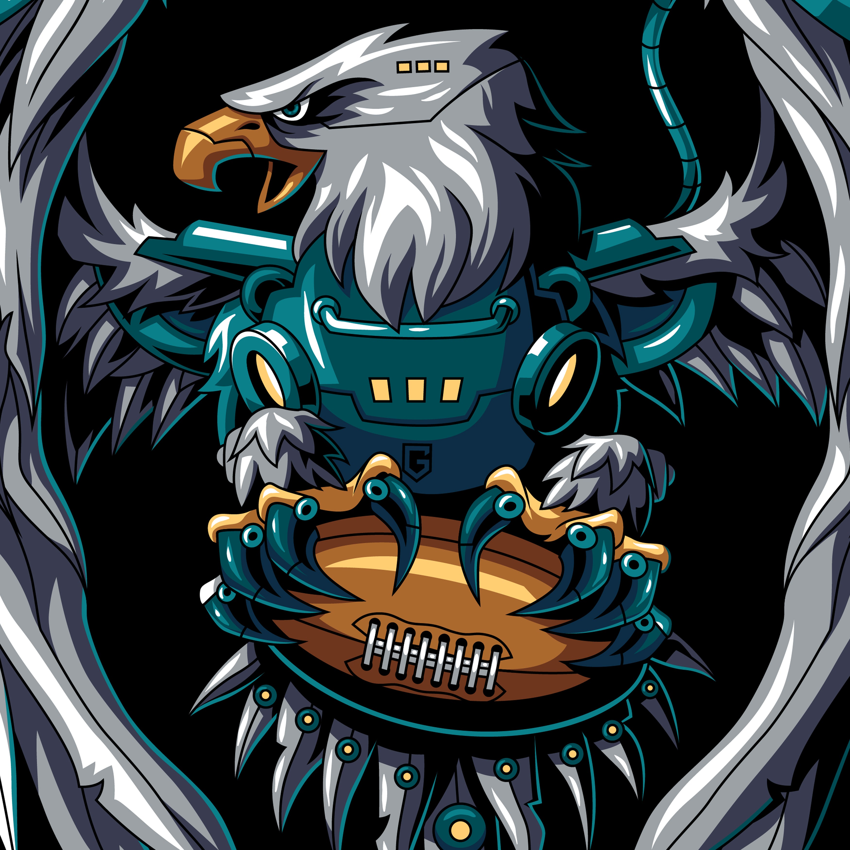 Philadelphia Football Robotic Men's Graphic Sweatshirt