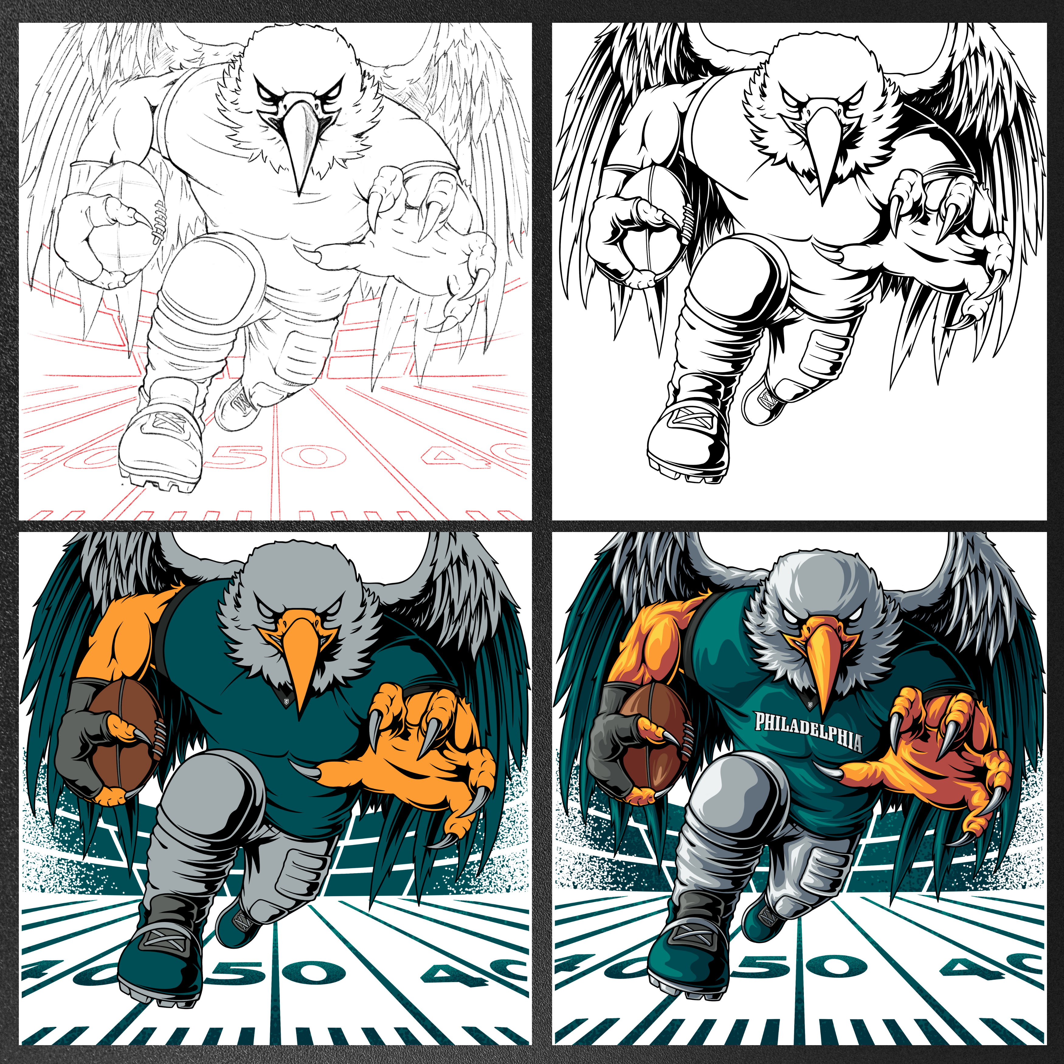 Philadelphia Football Rush Men's T-Shirt