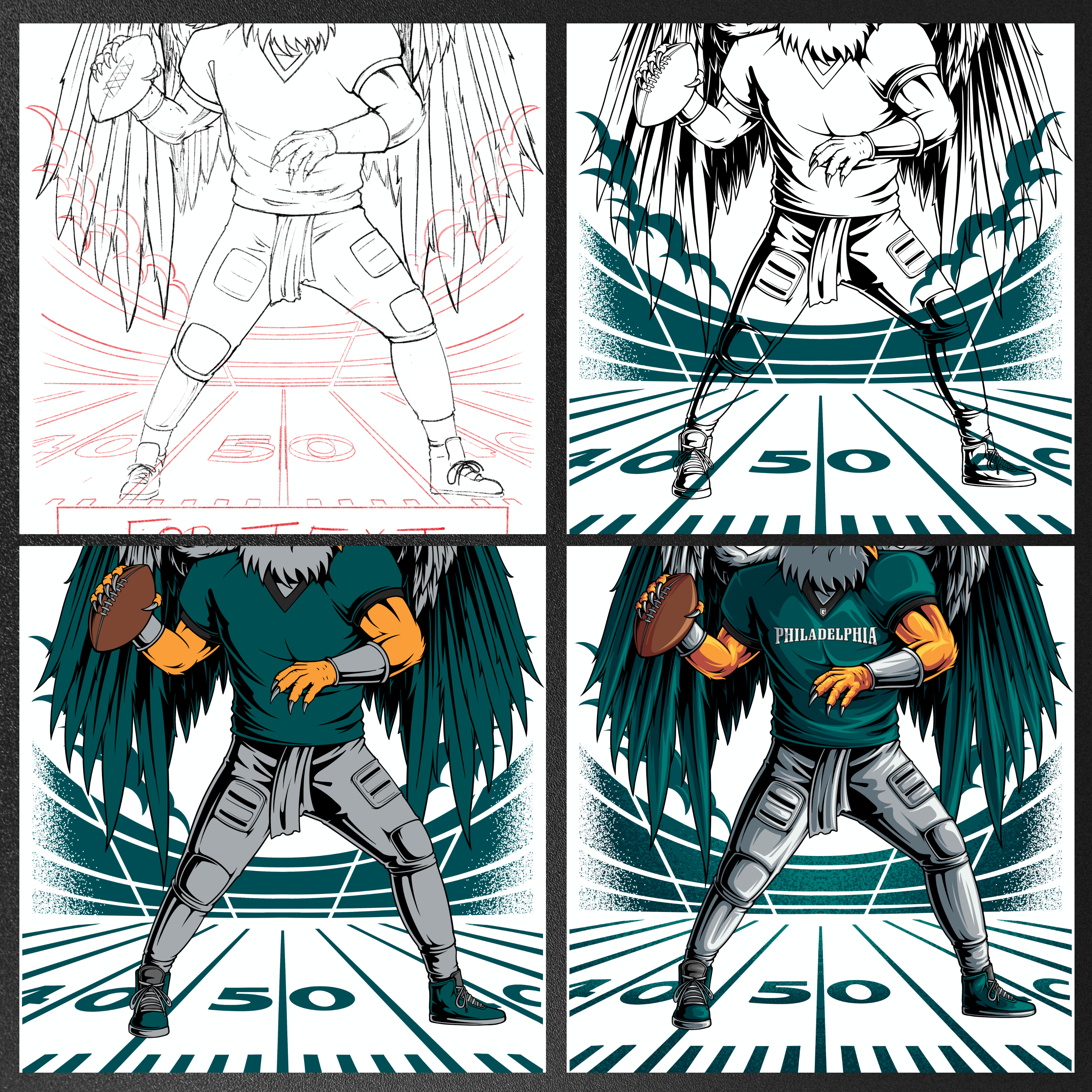 Philadelphia Football Scan Men's T-Shirt