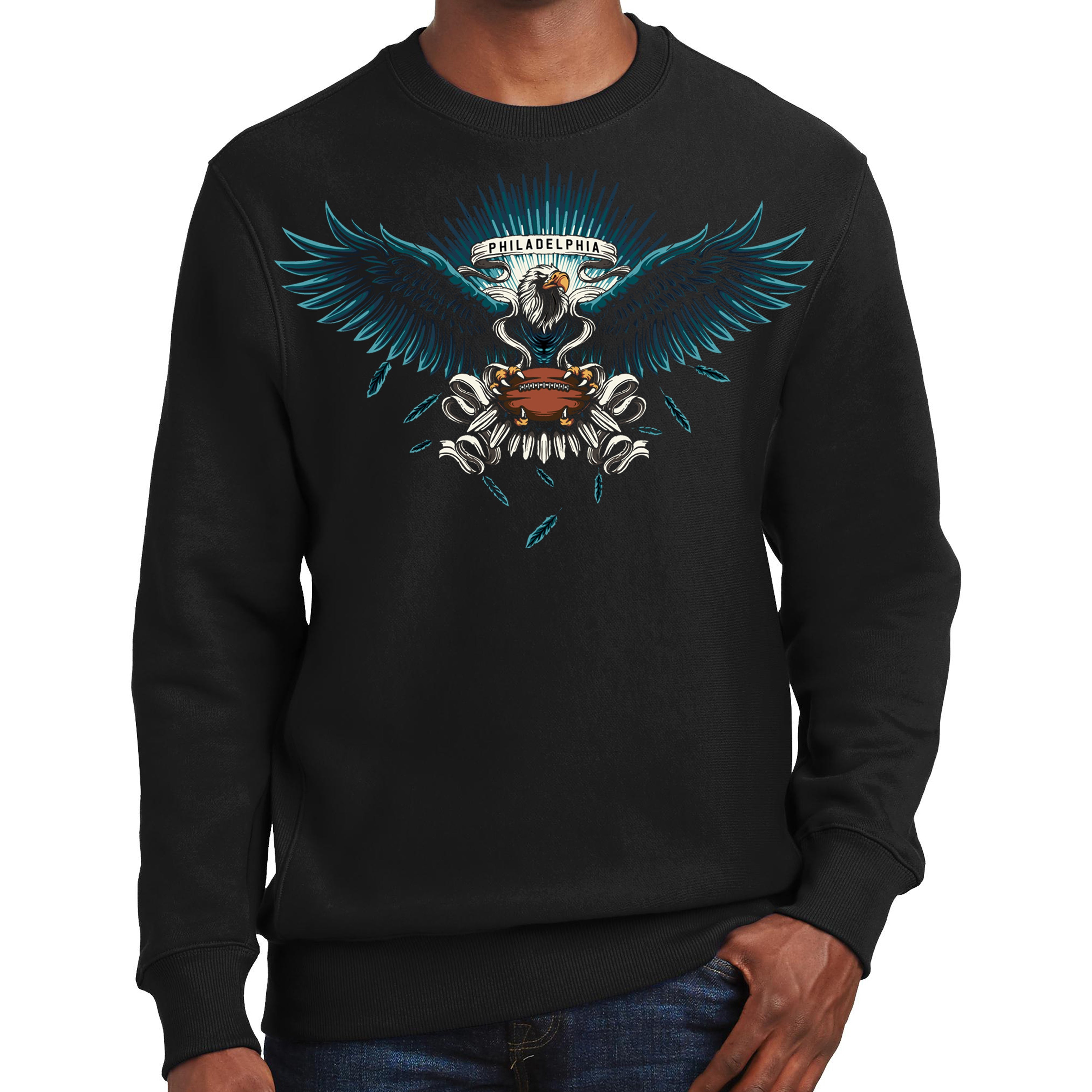 Philadelphia Football Wingspan Men's Graphic Sweatshirt