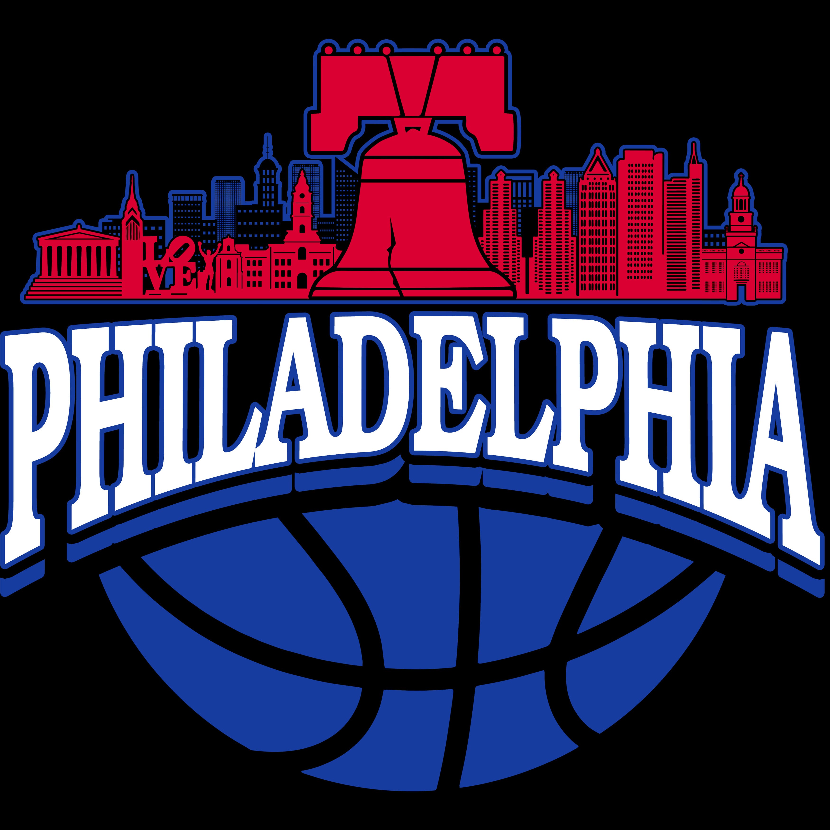 Philadelphia Basketball Skyline Men's T-Shirt