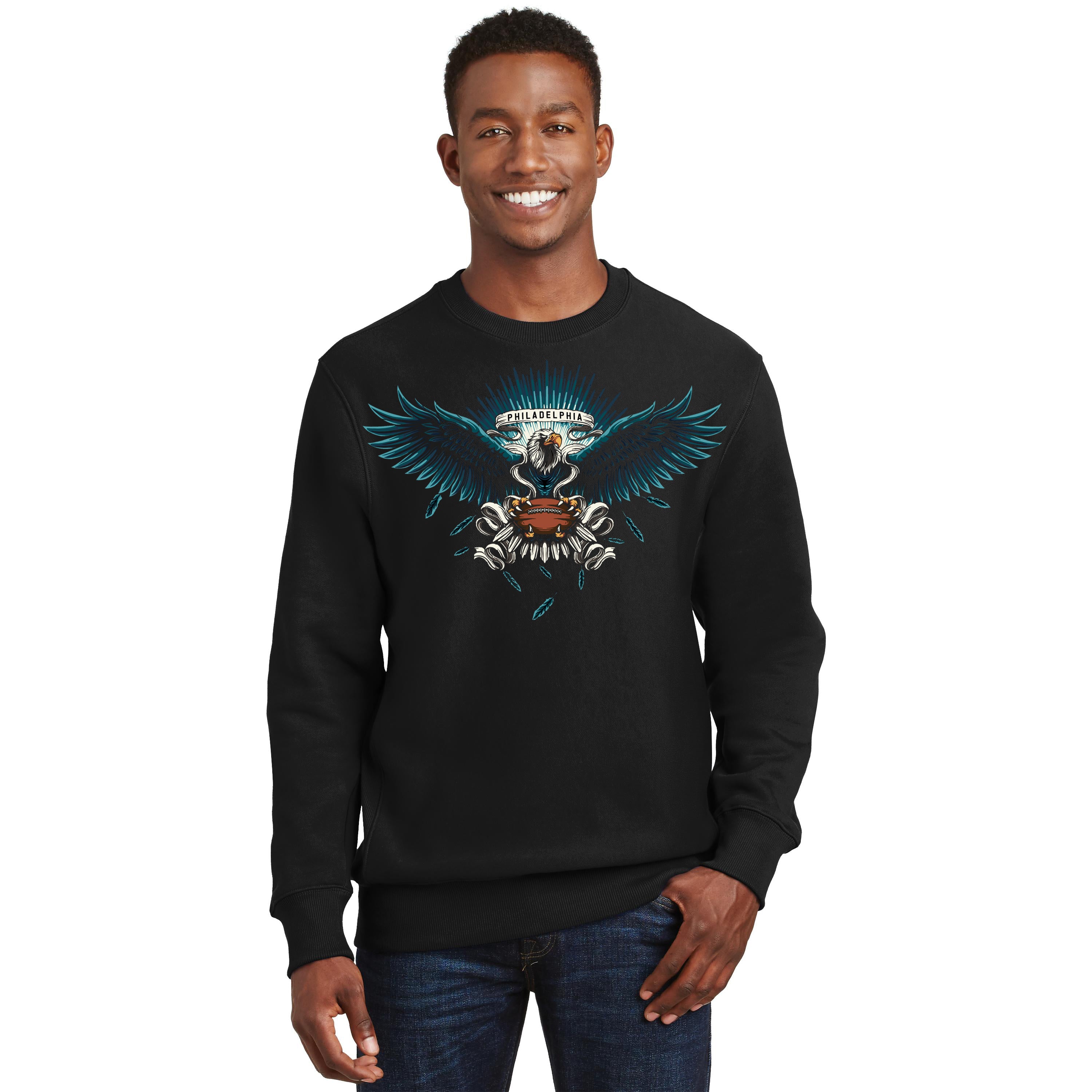 Philadelphia Football Wingspan Men's Graphic Sweatshirt