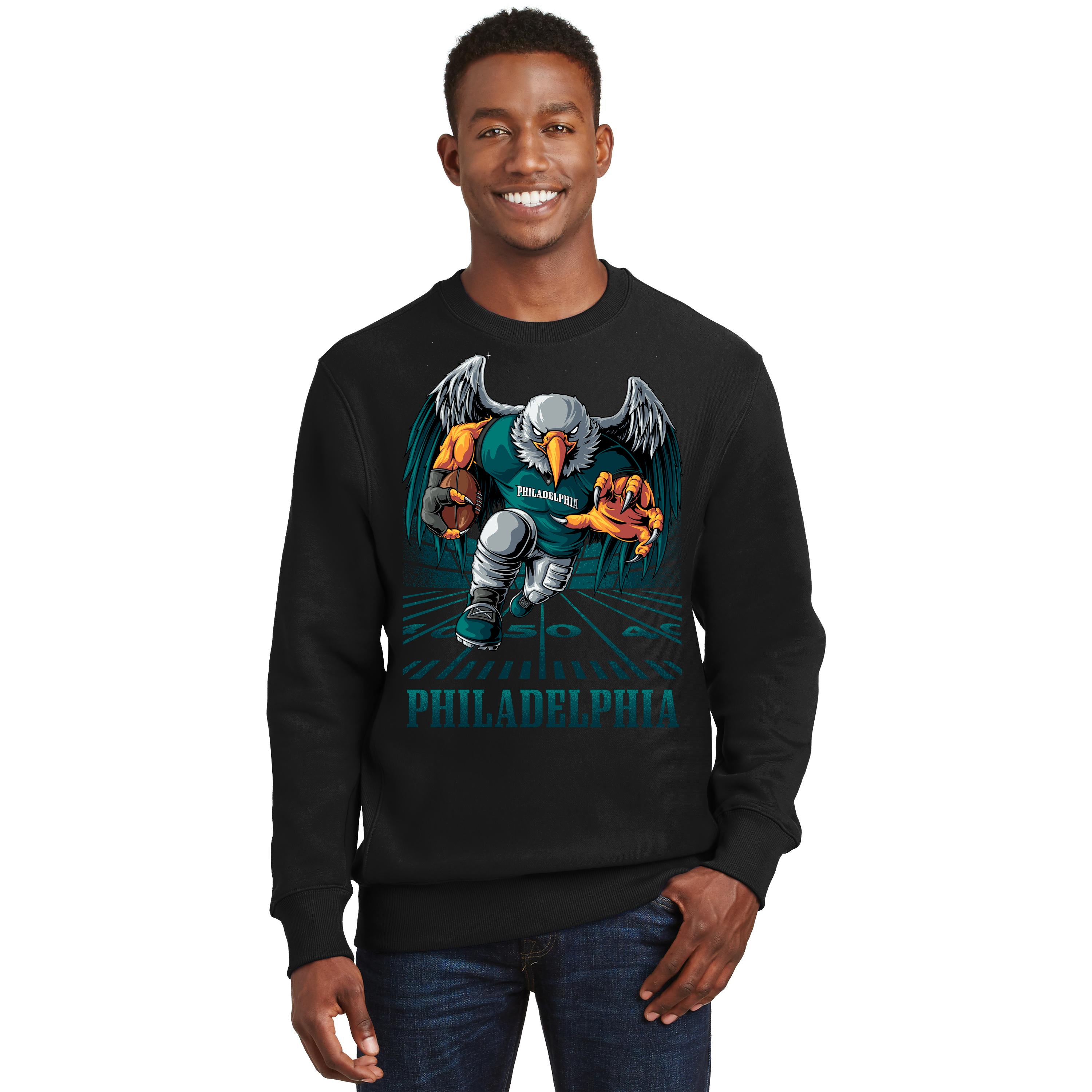 Philadelphia Football Rush Men's Graphic Sweatshirt