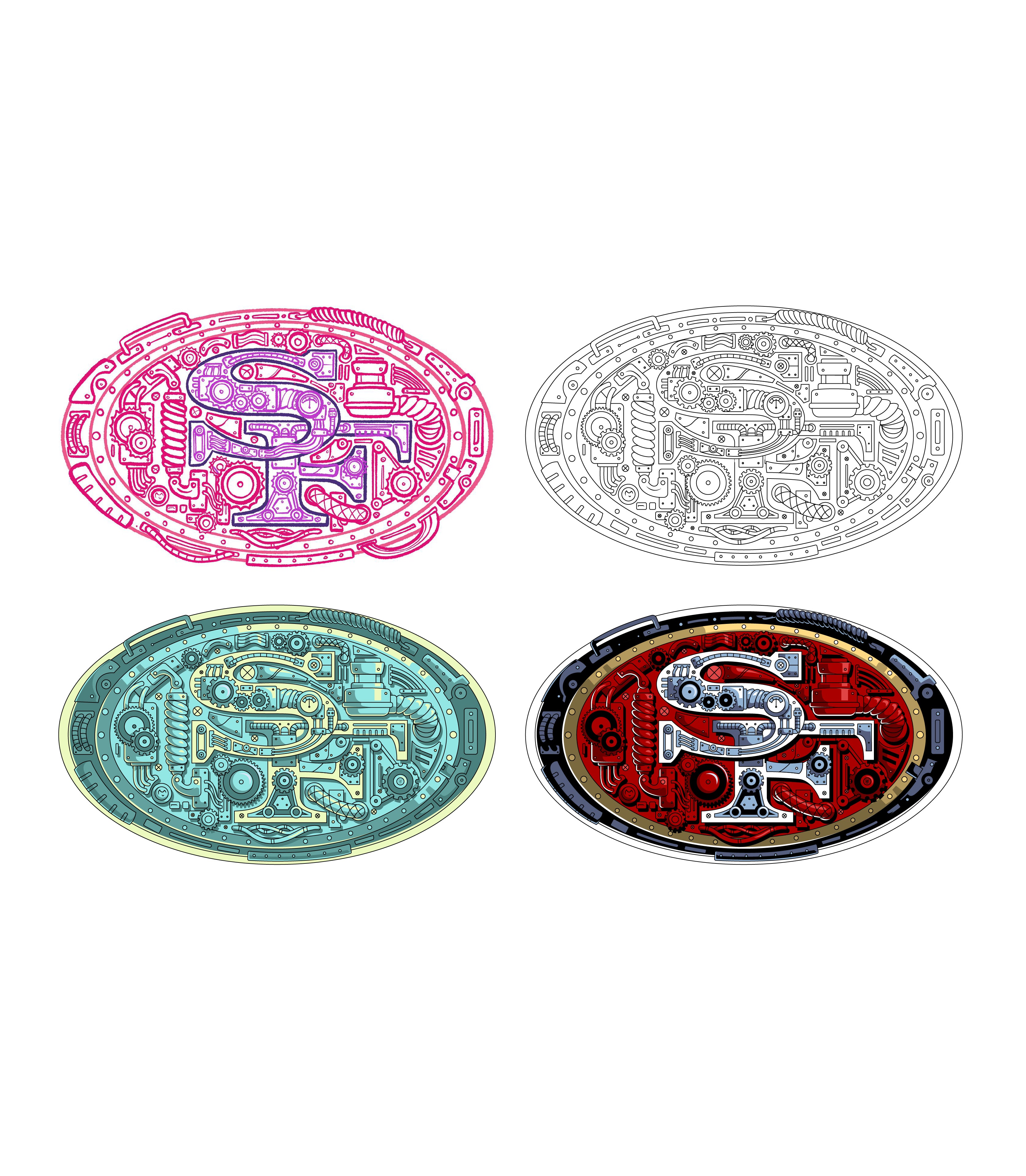 San Francisco Steampunk Football Men's T-Shirt