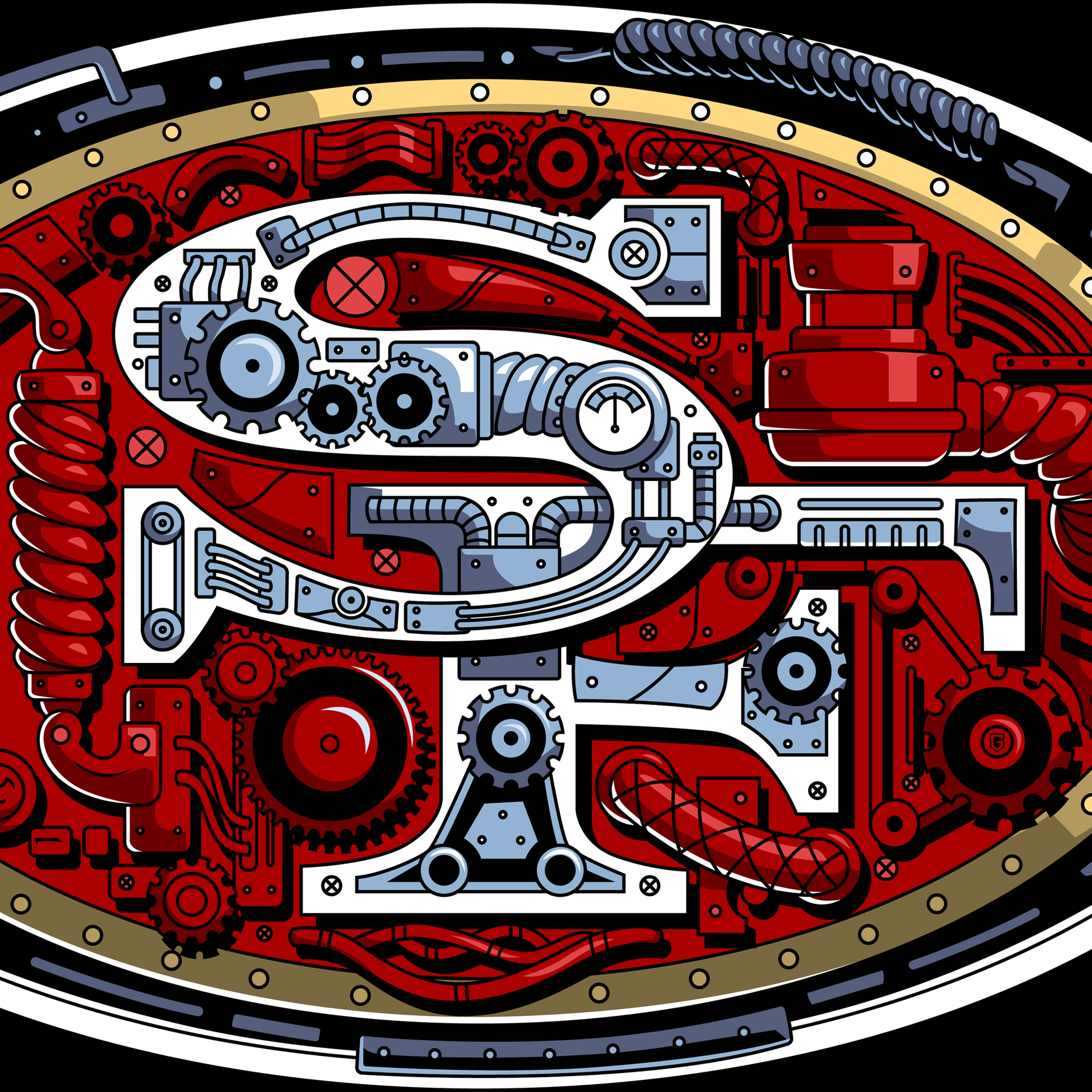 San Francisco Steampunk Football Men's T-Shirt