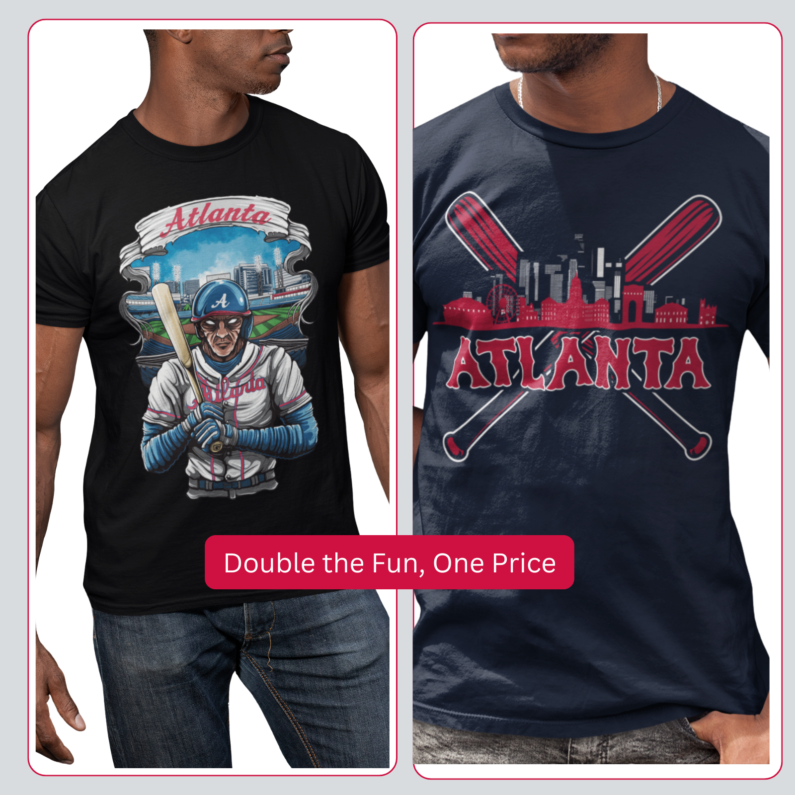 Atlanta Baseball Graphic Tee- 2-in-1 T-Shirt Deal