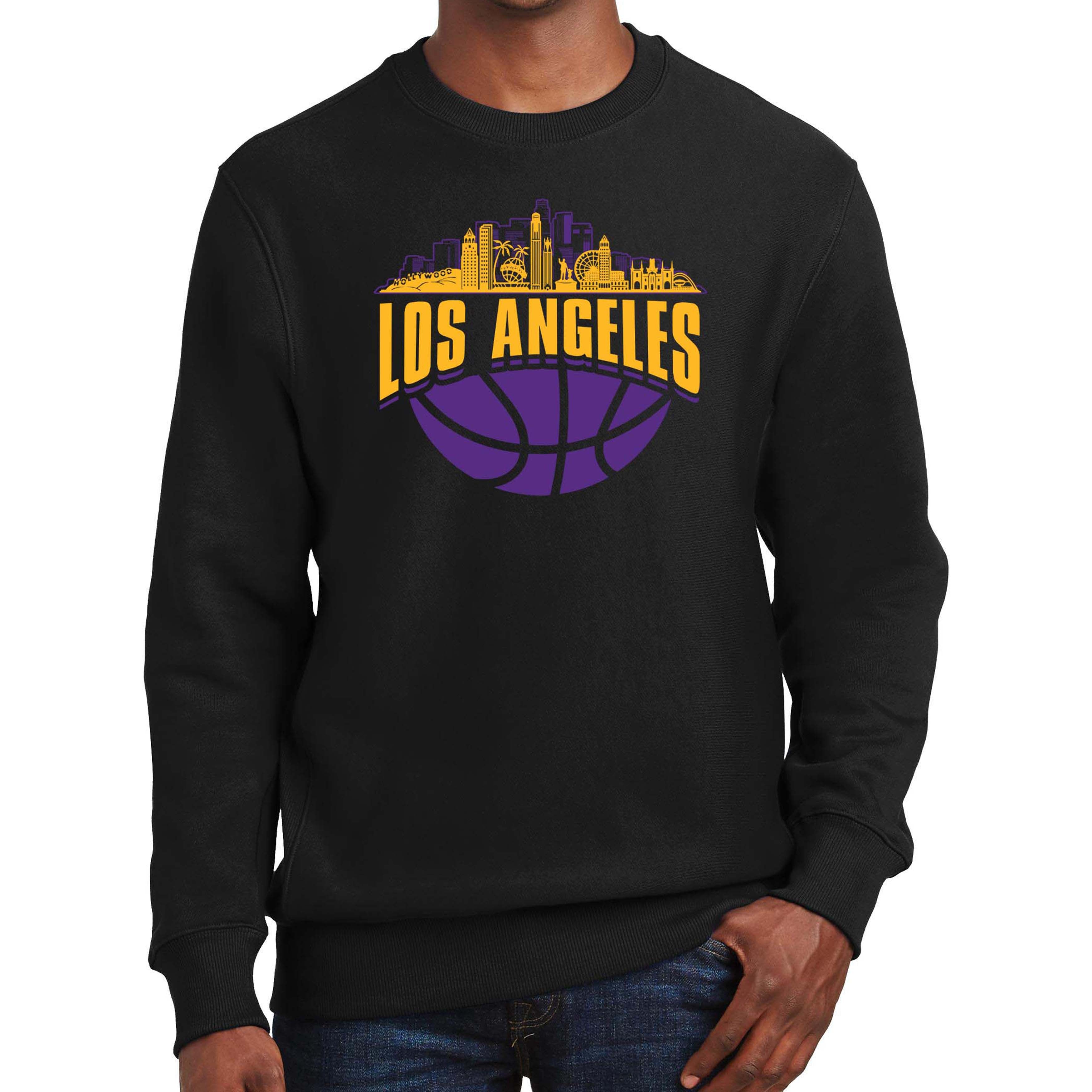 Los Angeles Basketball Skyline Men's Graphic Sweatshirt