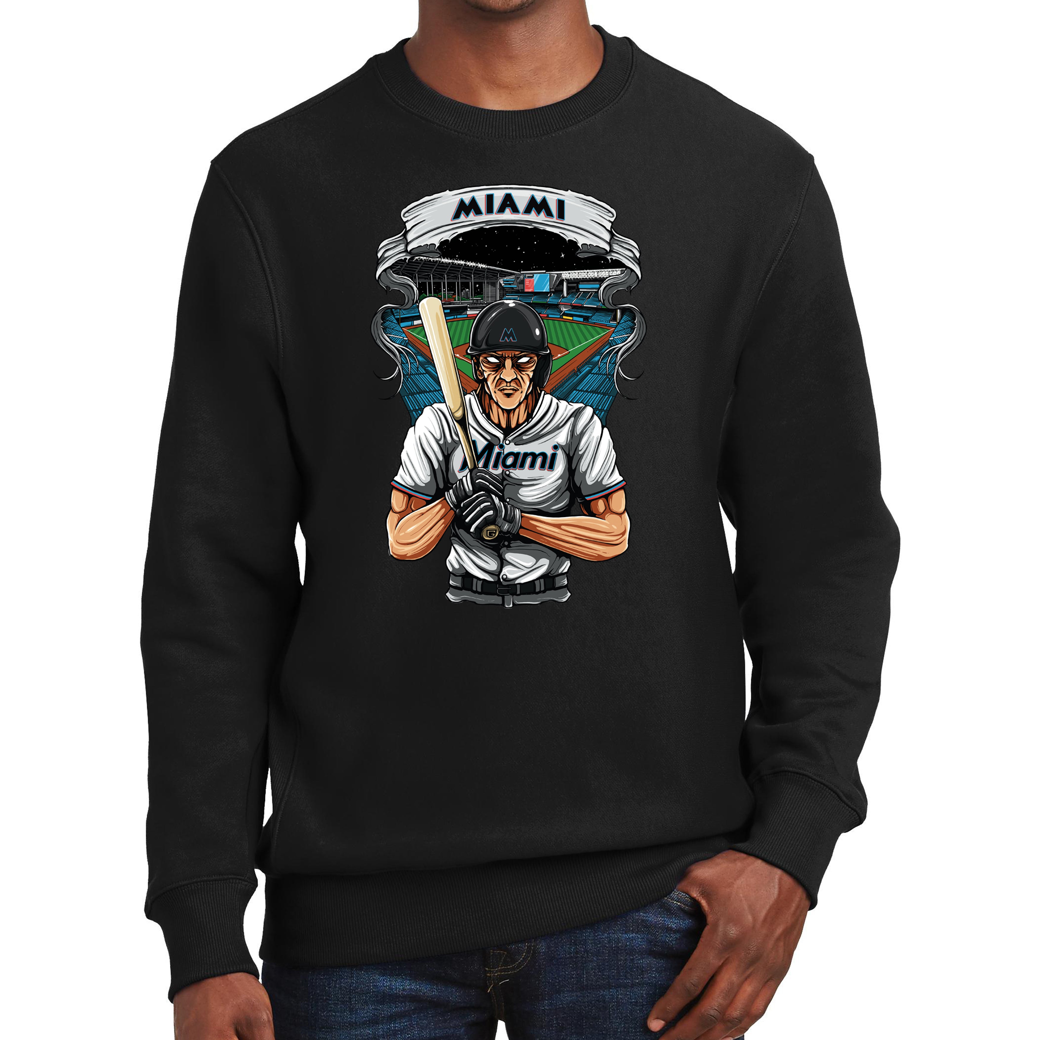 Miami Baseball Men's Graphic Sweatshirt
