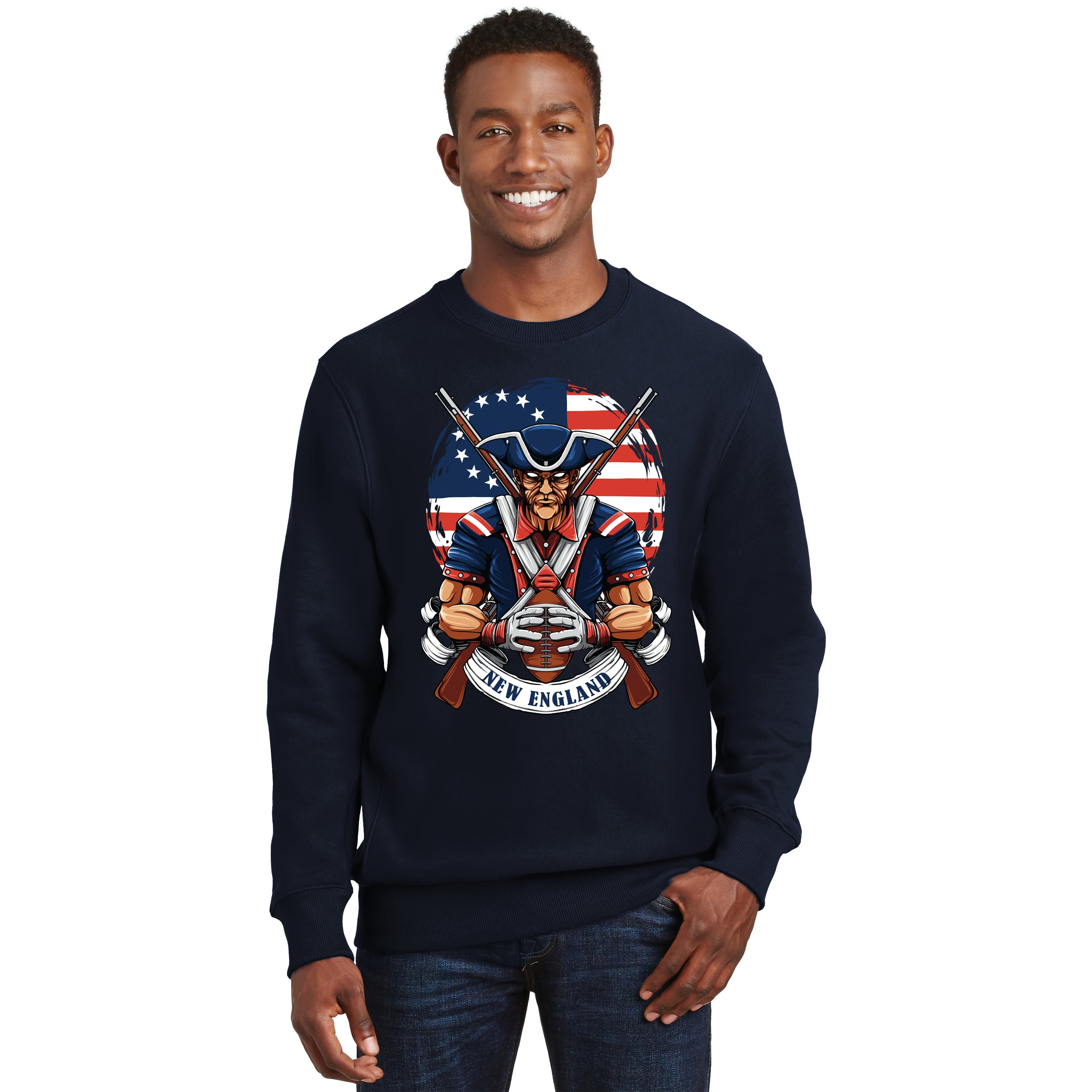 New England Football Men's Graphic Sweatshirt