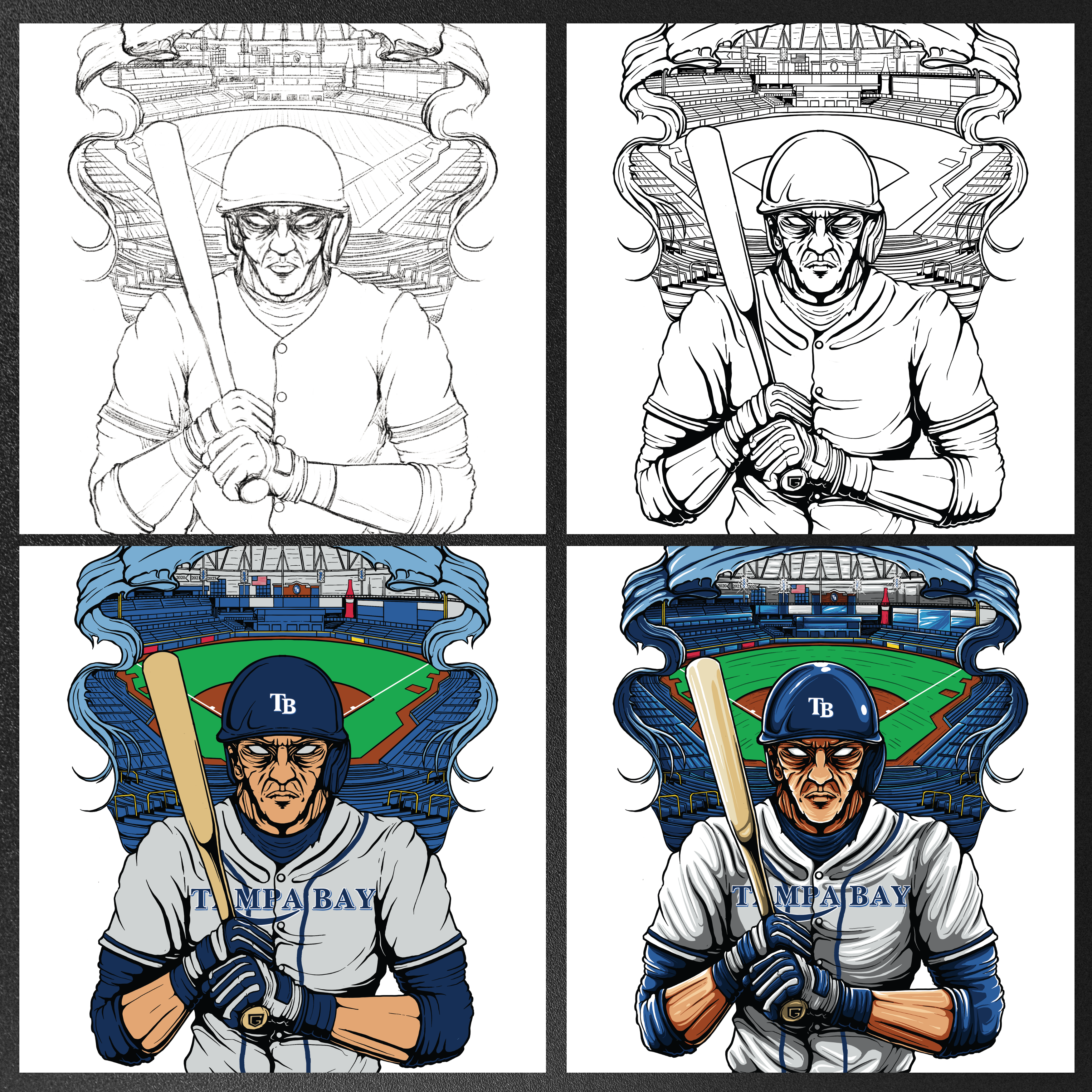 Tampa Bay Baseball Men's Graphic T-Shirt