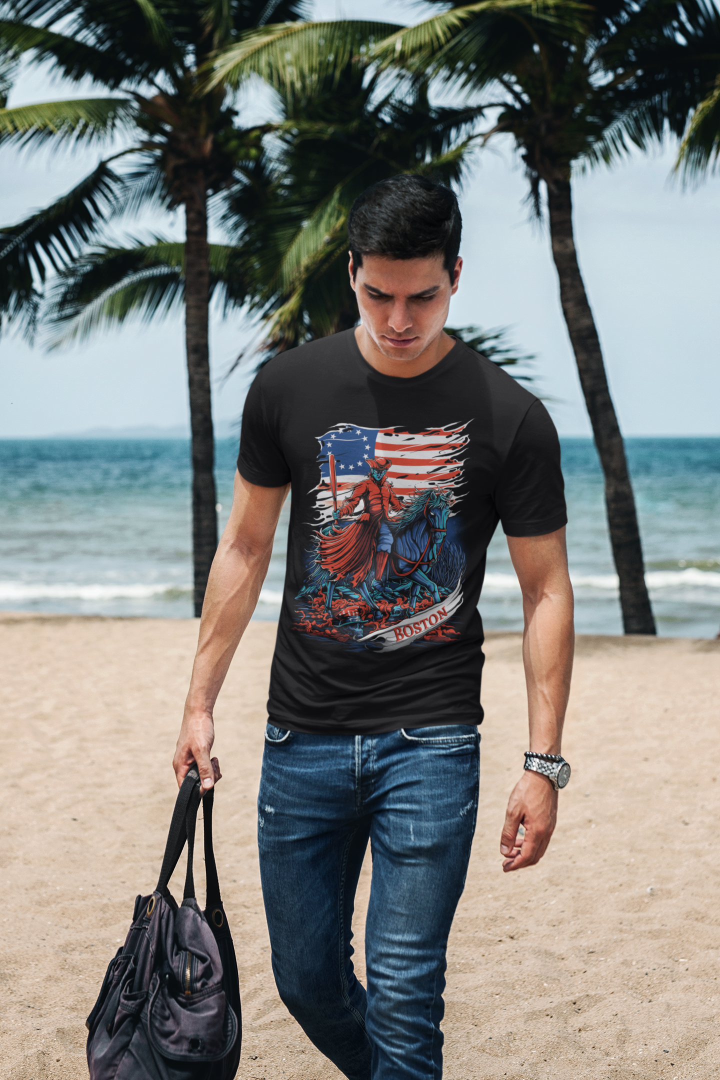Boston Baseball Paul Revere Men's Graphic T-Shirt