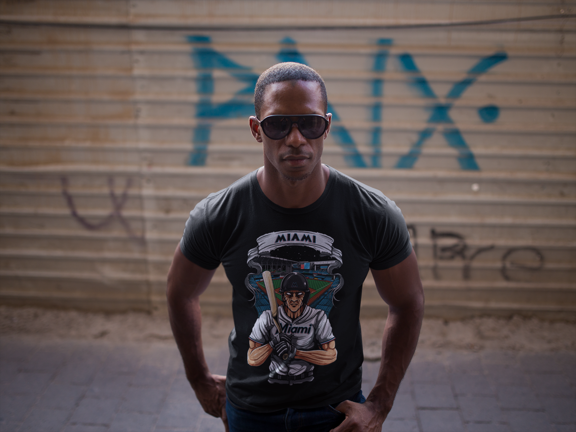 Miami Baseball Men's Graphic T-Shirt