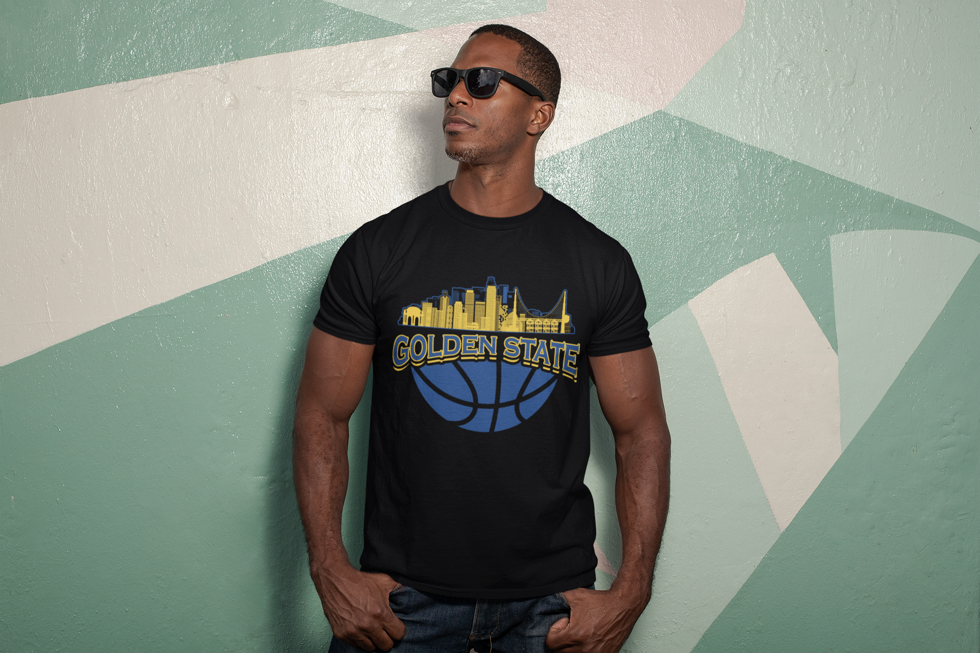 Golden State Basketball Skyline Men's T-Shirt