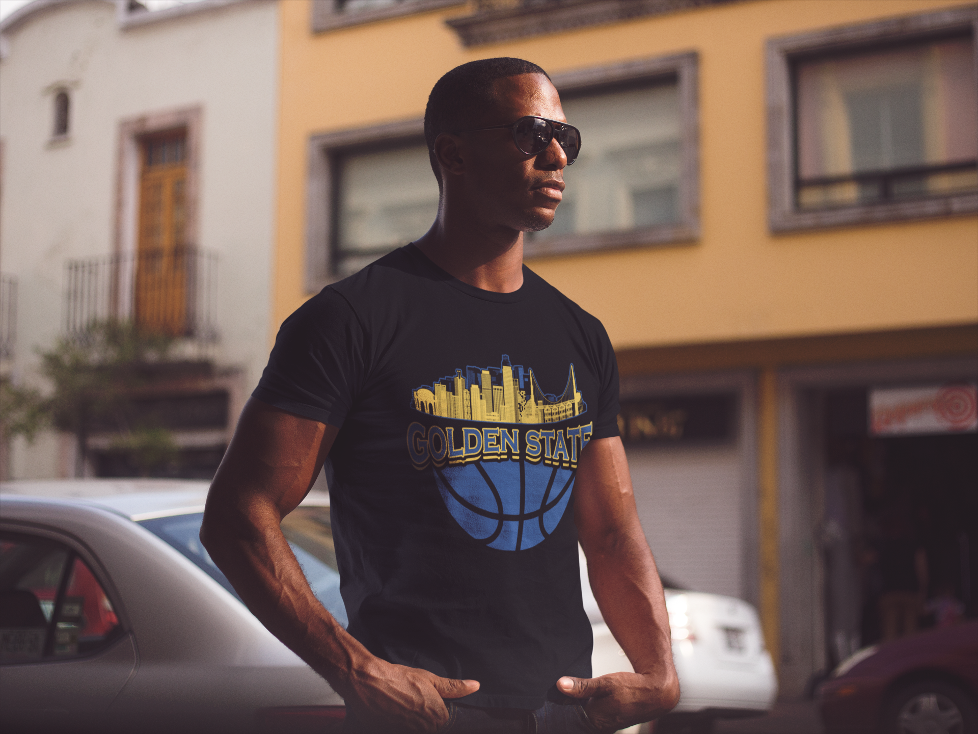Golden State Basketball Skyline Men's T-Shirt