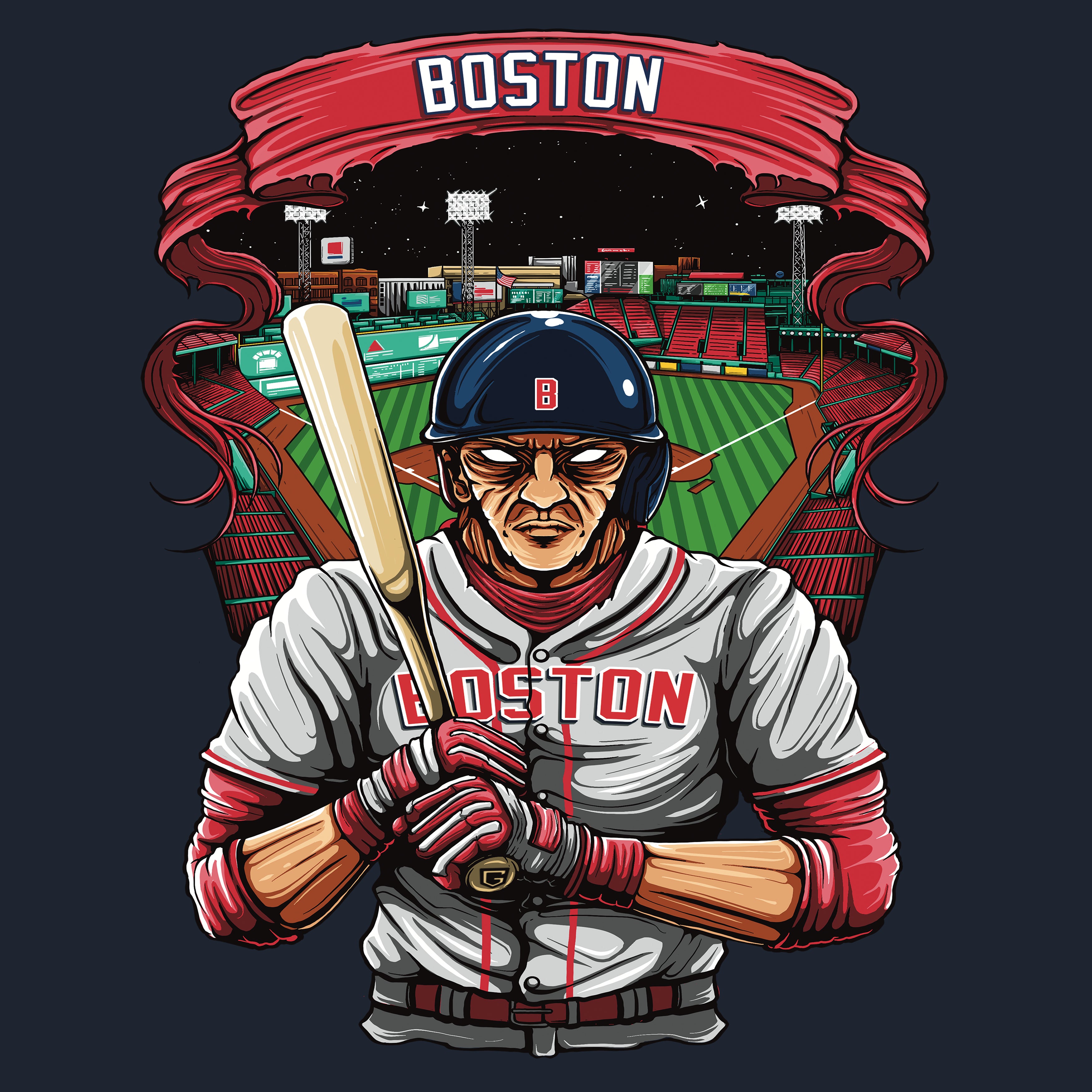 Boston Baseball Men's Graphic T-Shirt