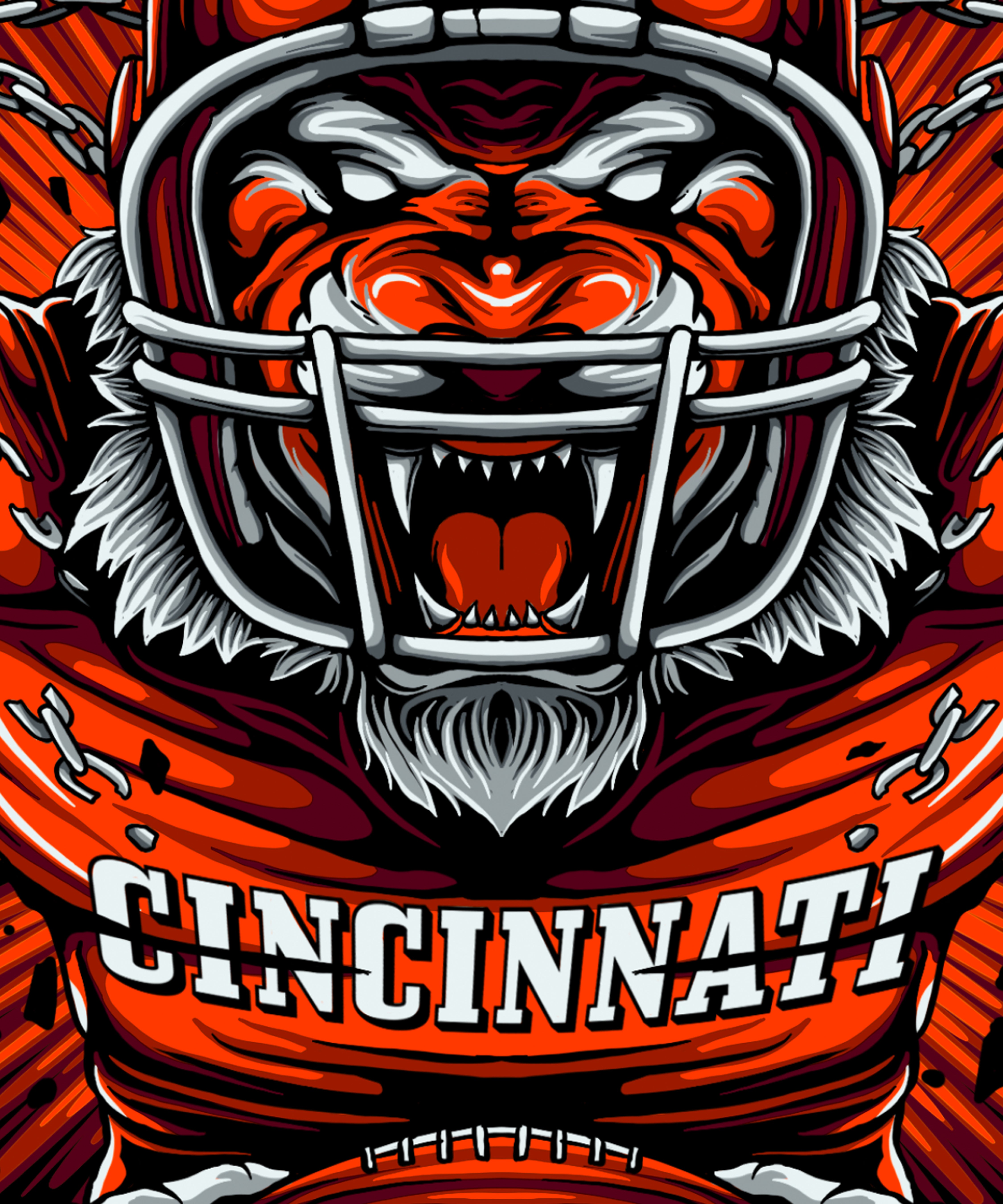 Cincinnati Football Men's Graphic Hoodie