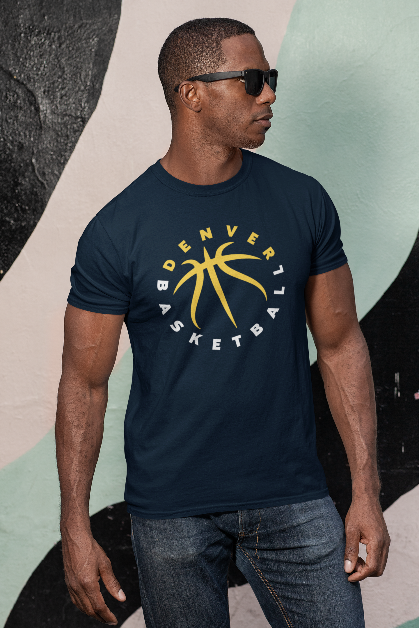 Denver Basketball Seams Men's T-Shirt