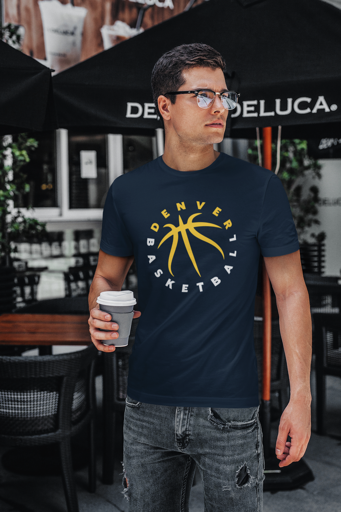 Denver Basketball Seams Men's T-Shirt