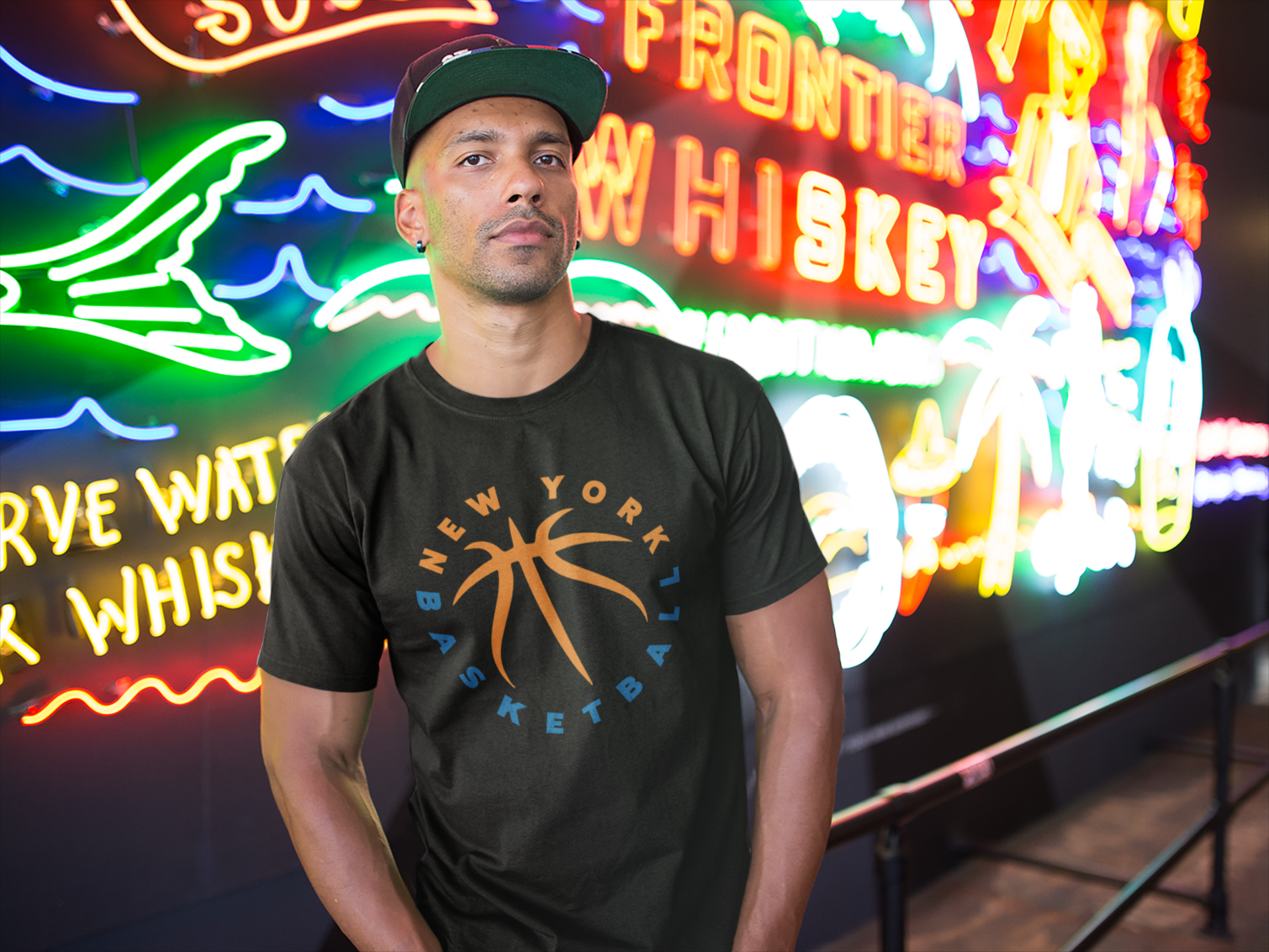 New York Basketball Seams Men's T-Shirt