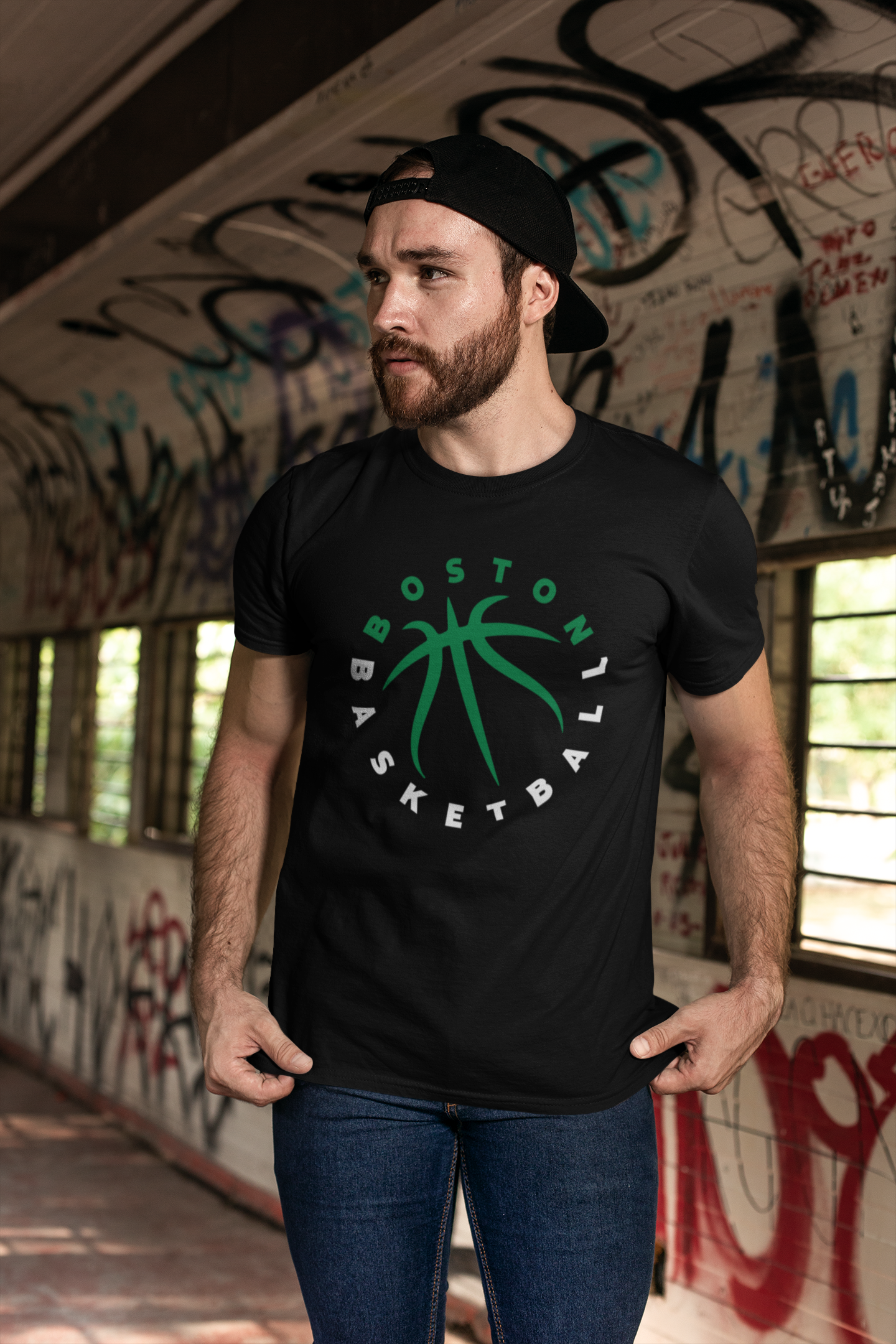 Boston Basketball Seams Men's T-Shirt