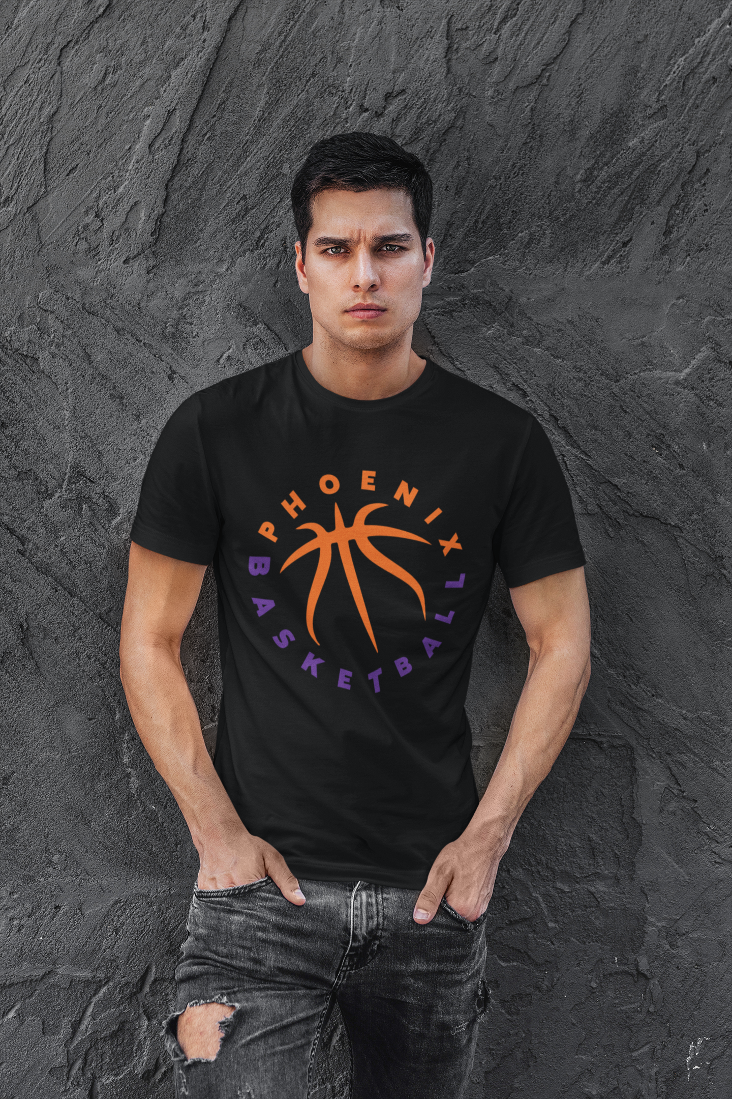 Phoenix Basketball Seams Men's Graphic T-Shirt
