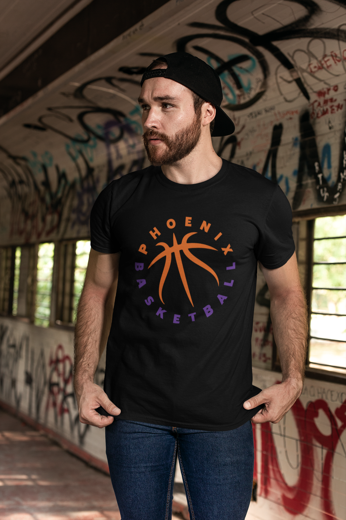Phoenix Basketball Seams Men's Graphic T-Shirt