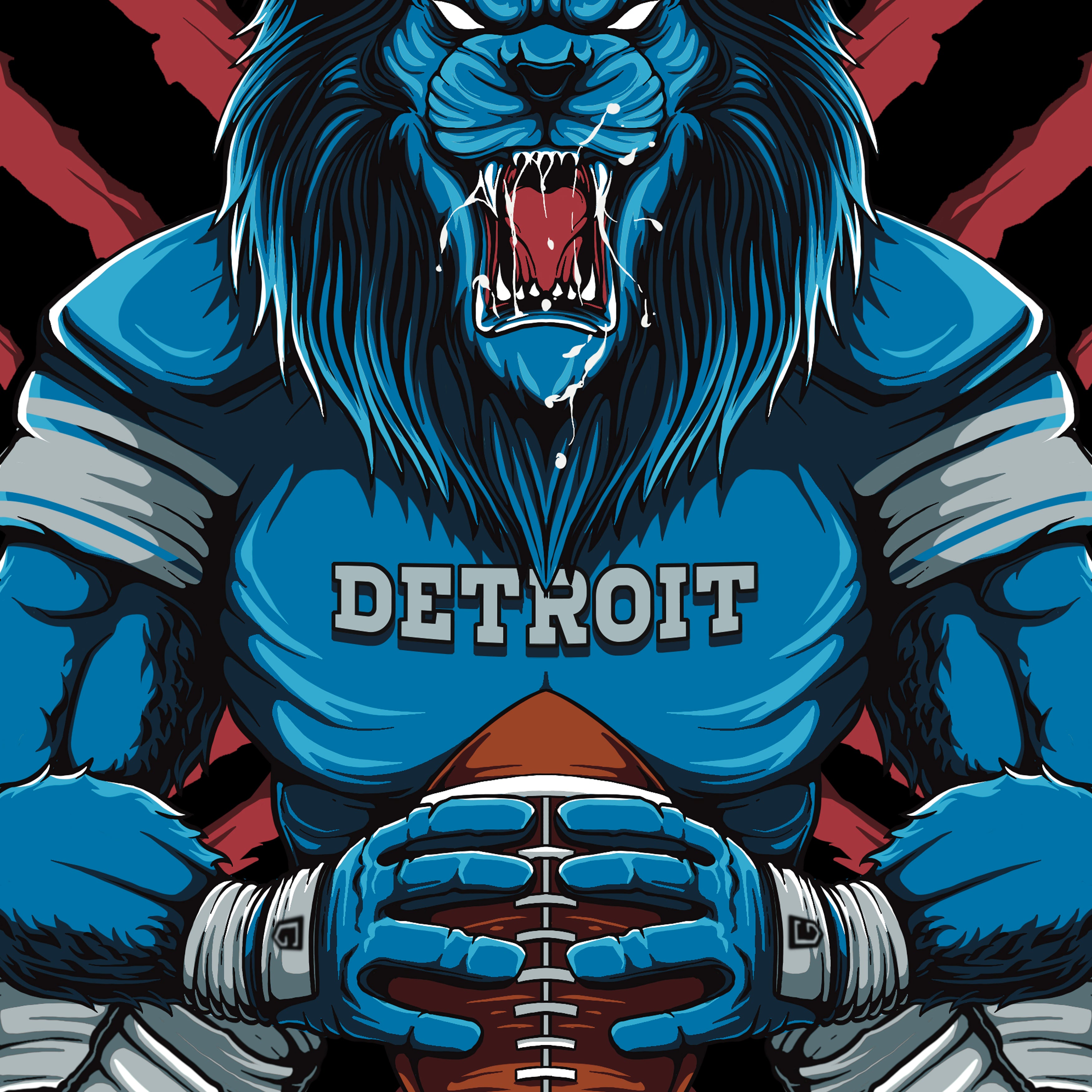 Detroit Football Men's T-Shirt