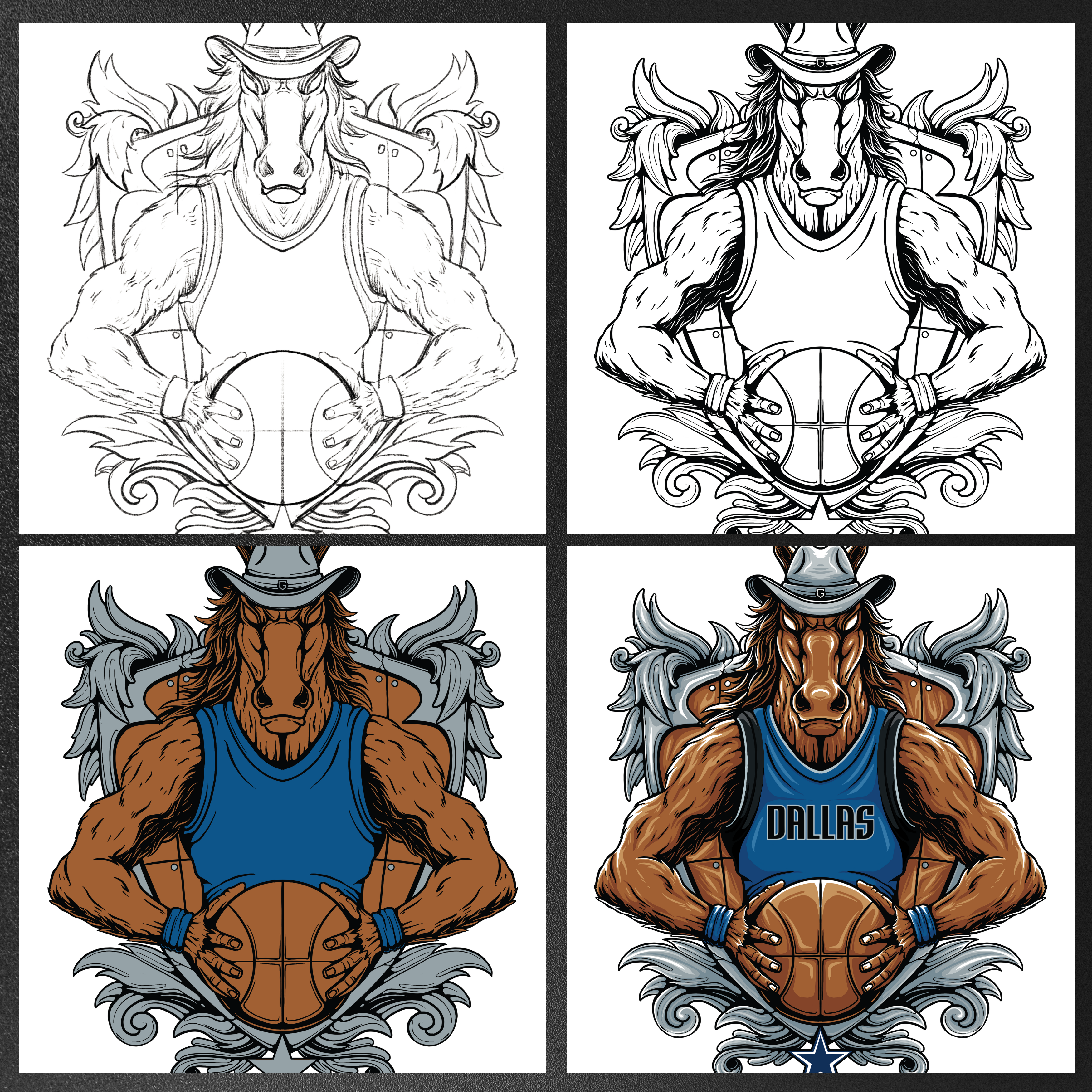 Dallas Basketball Men's Graphic T-Shirt