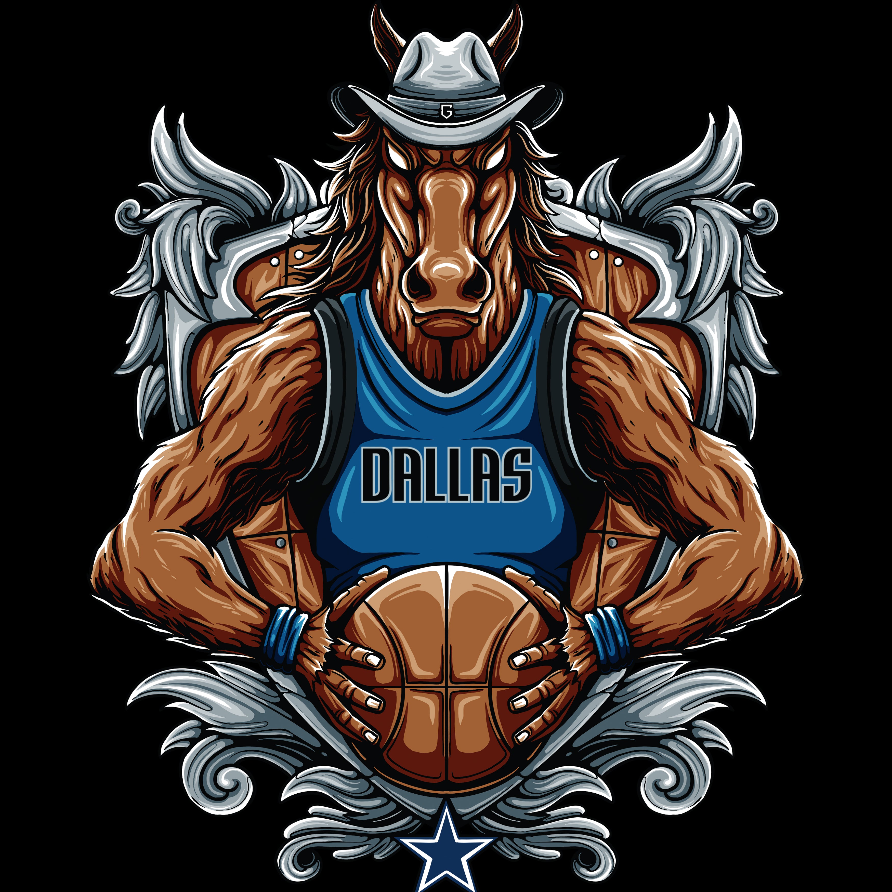 Dallas Basketball Men's Graphic T-Shirt